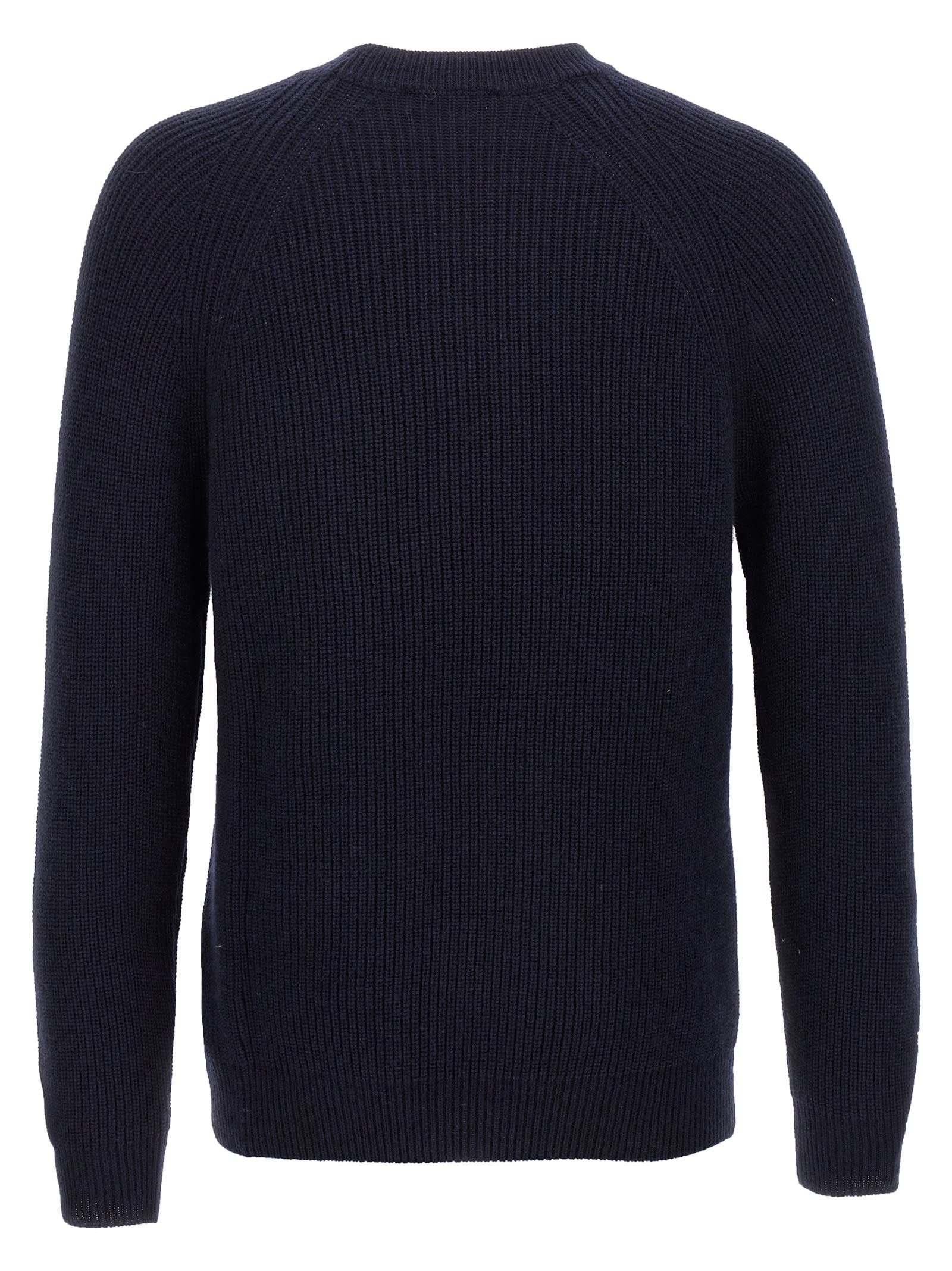 Zanone Raglan-sleeves Cashmere Sweater In Blue
