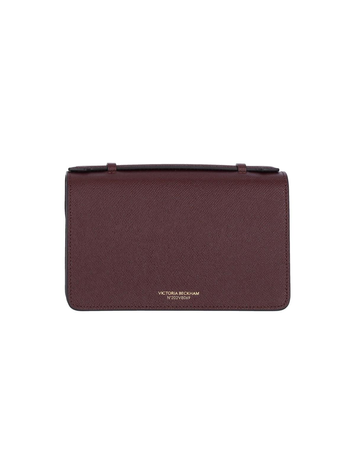 Shop Victoria Beckham Mini Bag Dorian In Bordeaux