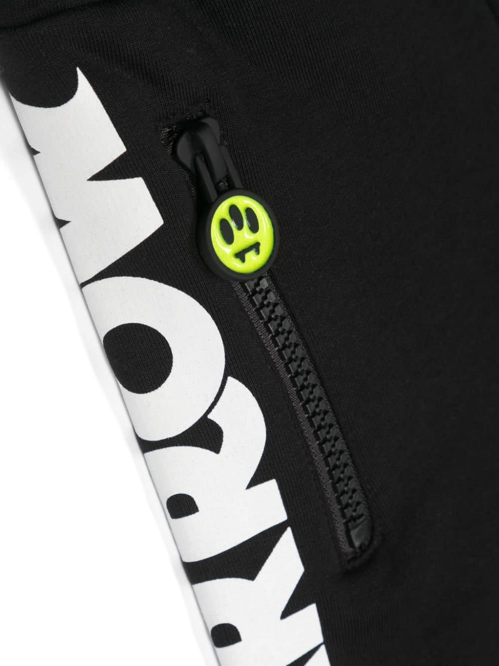 Shop Barrow Black Sports Shorts With Logo And Lettering