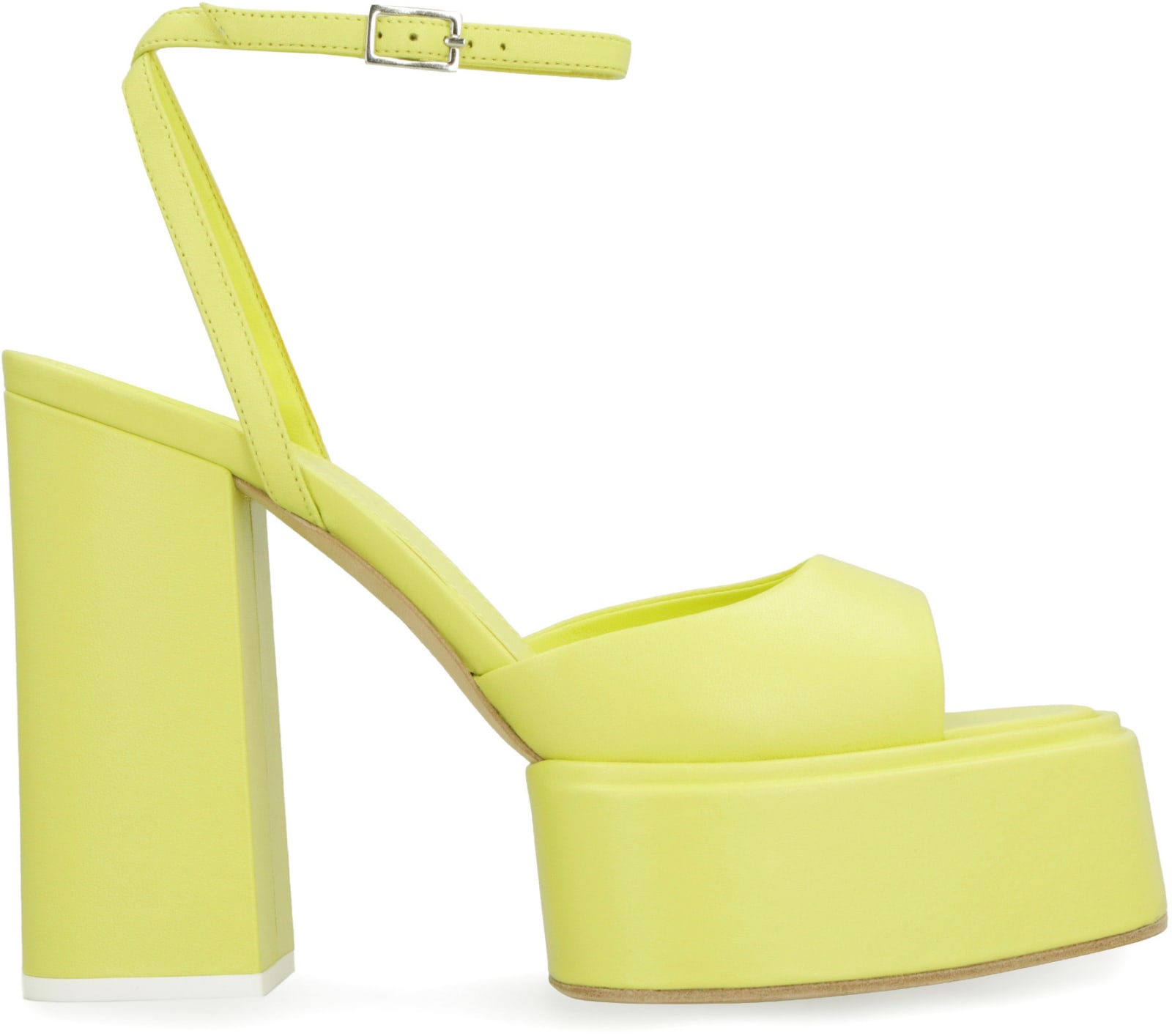 Shop 3juin Beth Heeled Sandals In Yellow