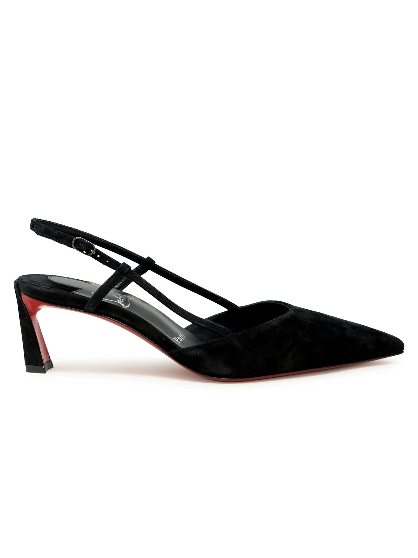 Black Veau Velours Condorline 55 Slingback