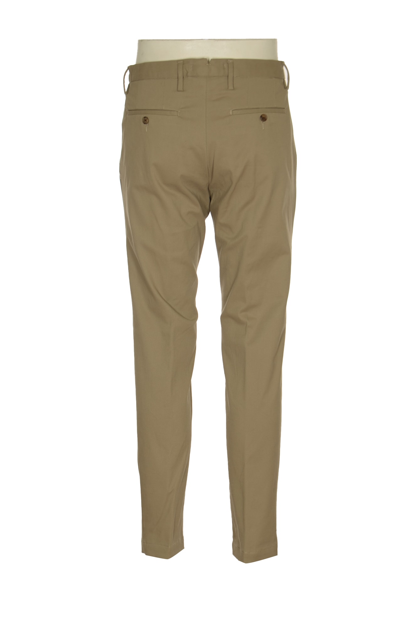 Shop Myths Wrap Buttoned Trousers In Beige