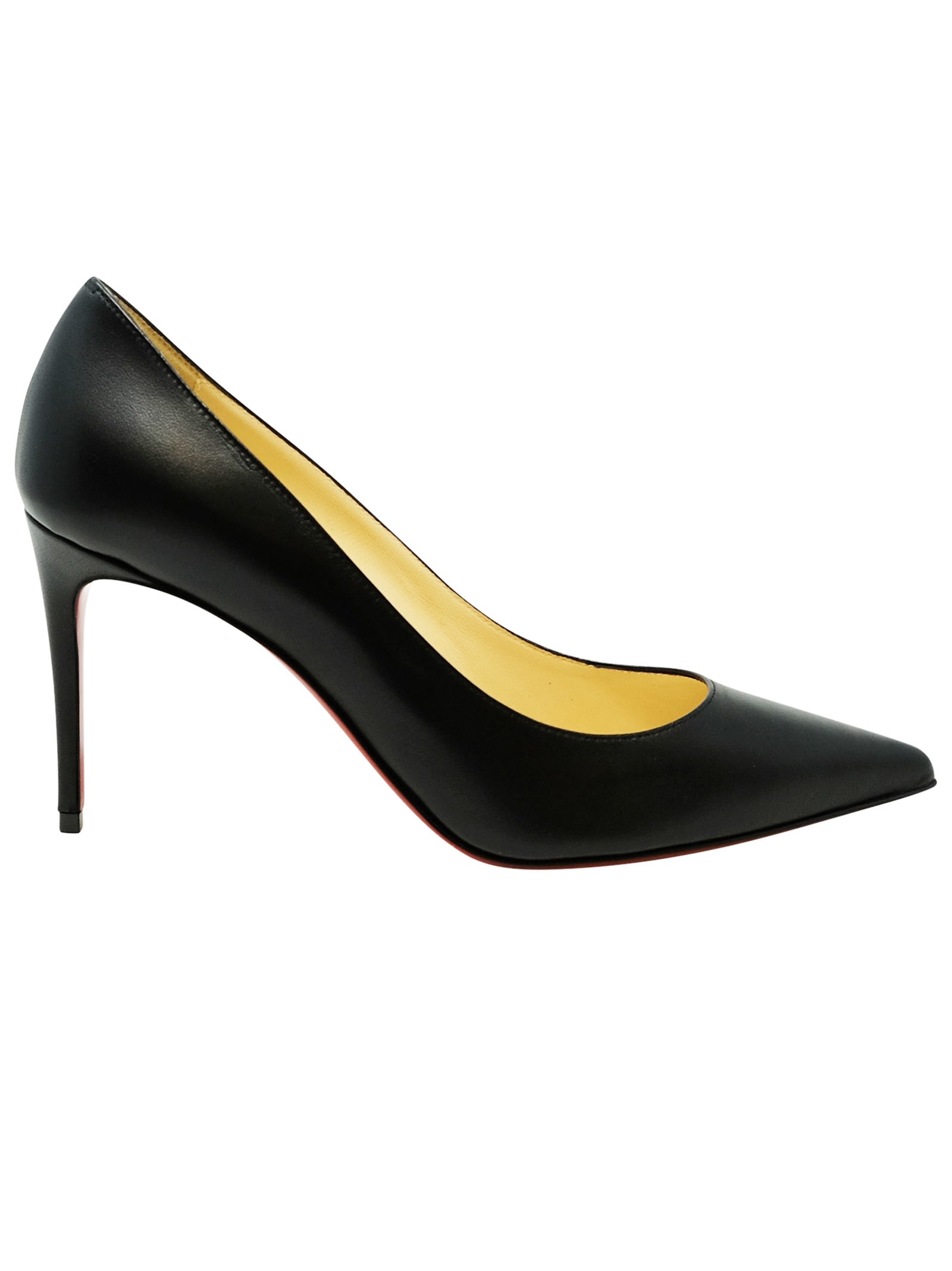 Shop Christian Louboutin Black Kate 85 Nappa Shiny Pumps