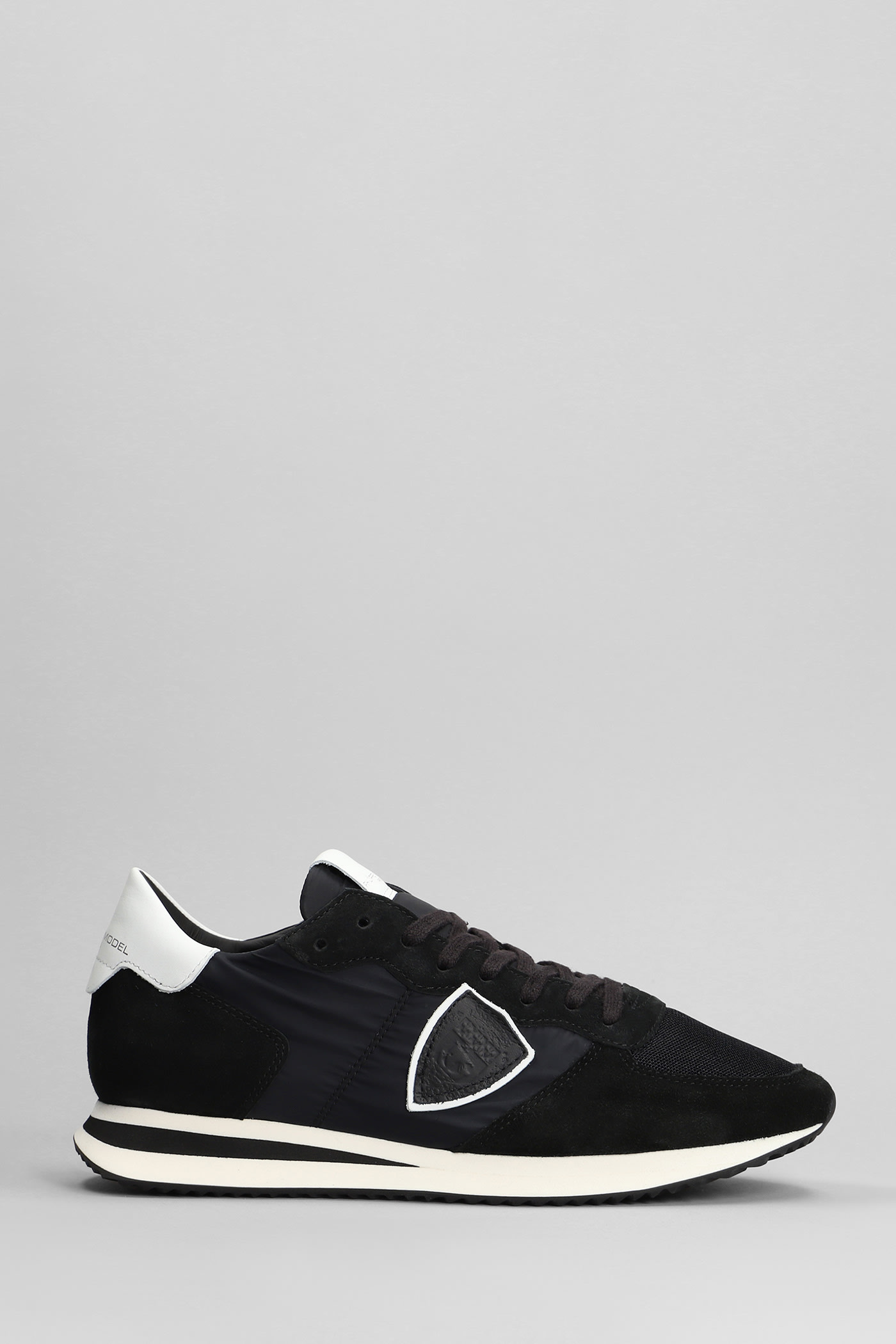 Trpx Low Sneakers In Black Suede And Fabric