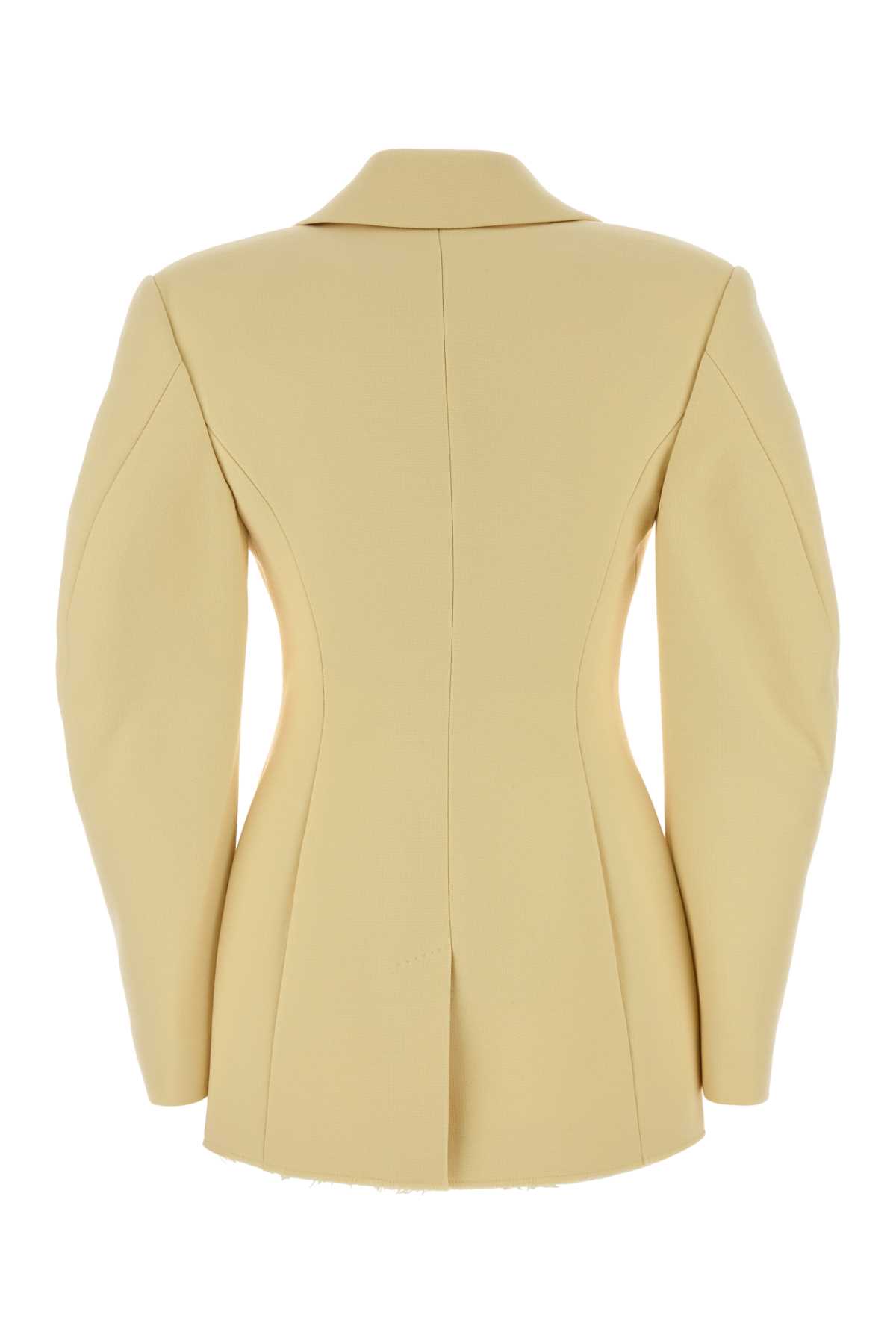 Givenchy Single-breasted Cocoon Jacket In Wool In Yellow