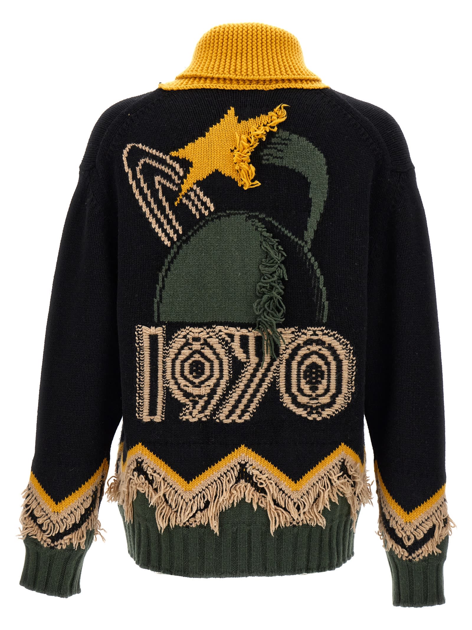 Shop Kenzo Constellation Cardigan In Multicolor