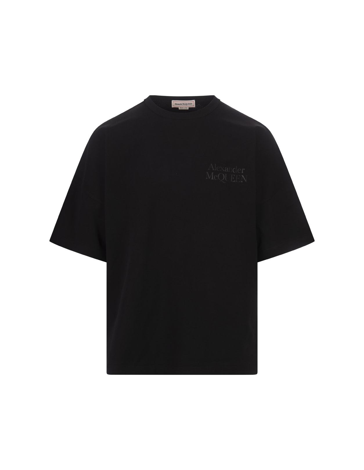 Alexander McQueen Oversized Logo T-shirt In Black