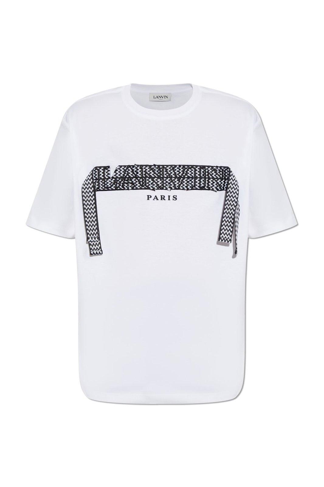 Shop Lanvin Curb Jersey T-shirt In White