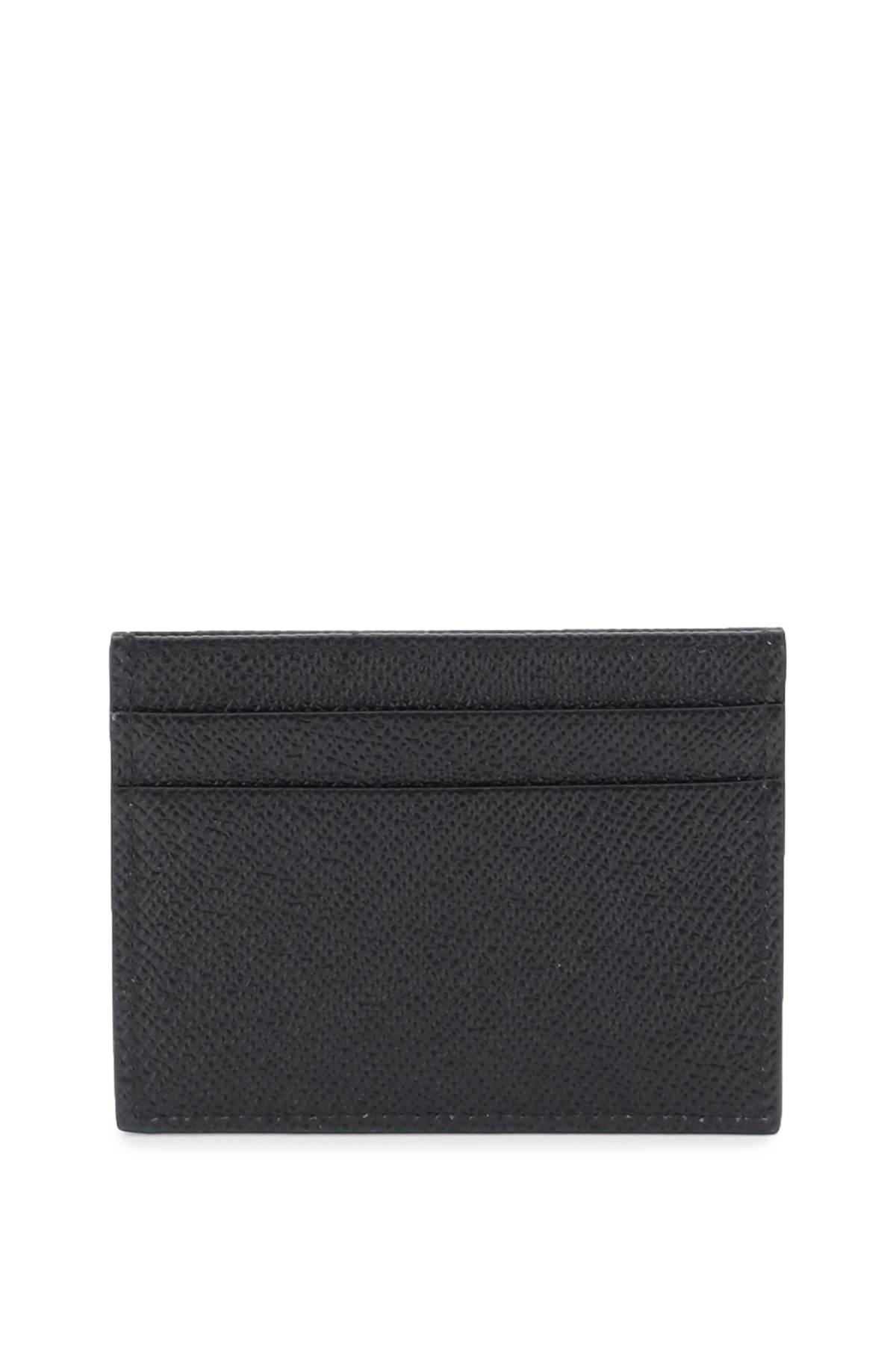 Shop Dolce & Gabbana Leather Card Holder With Logo Plate In Nero (black)