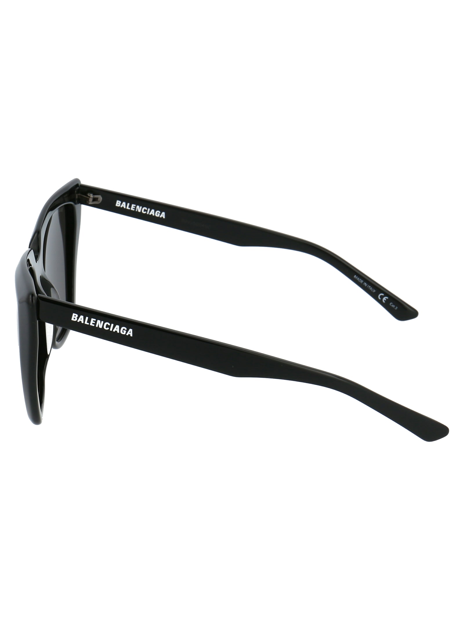 Shop Balenciaga Bb0046s Sunglasses In 001 Black Black Grey