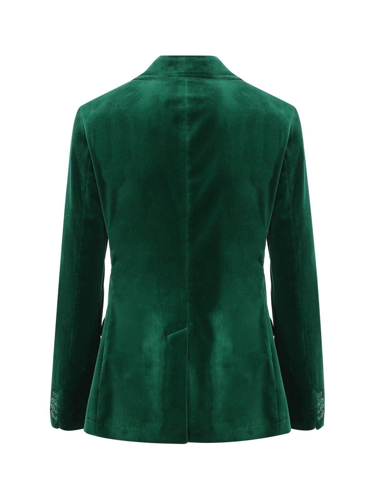 Shop Etro Double-breasted Long-sleeved Blazer
