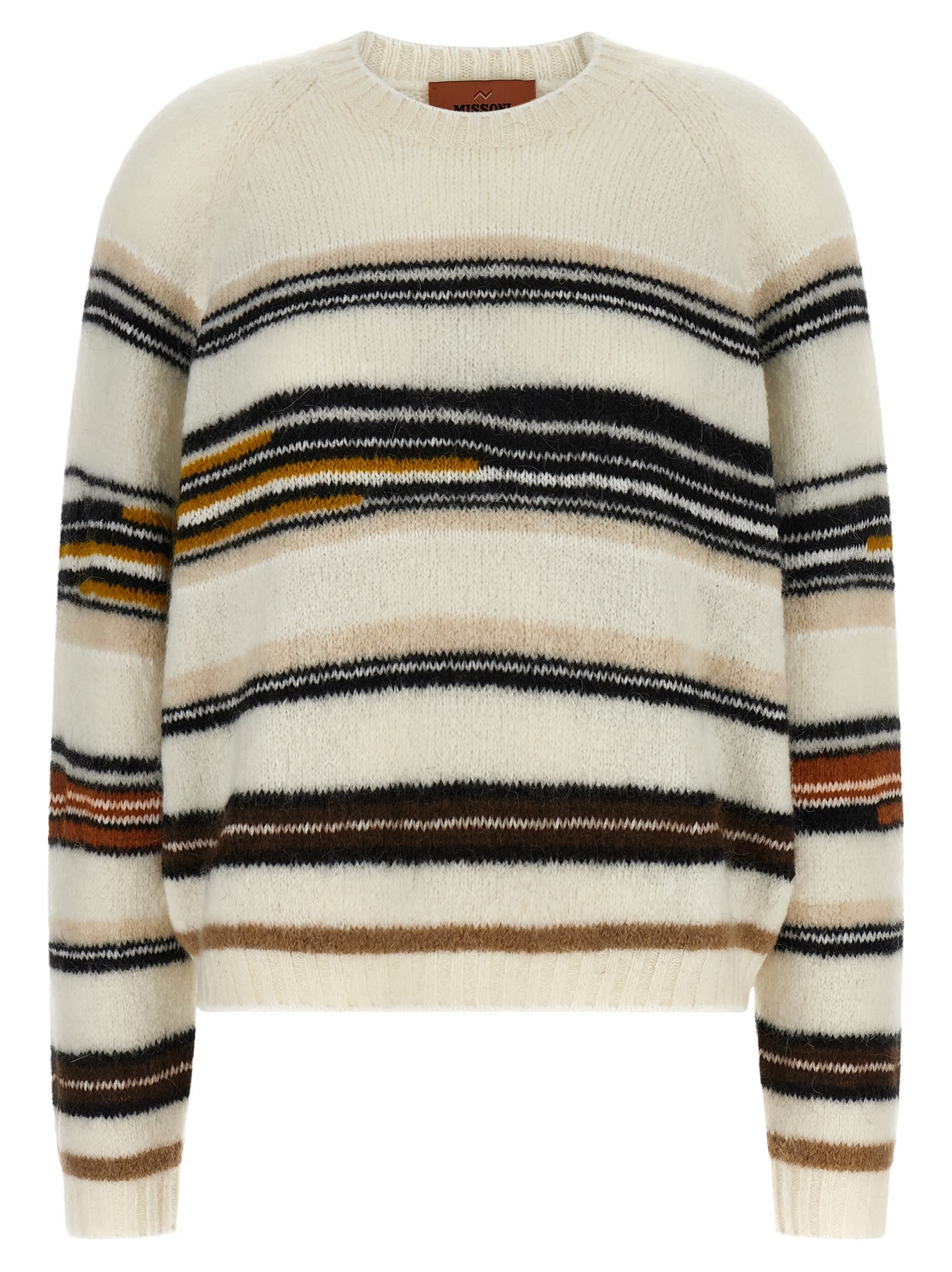 Missoni Stripes Intarsia Sweater Sweaters And Cardigans White In Multi