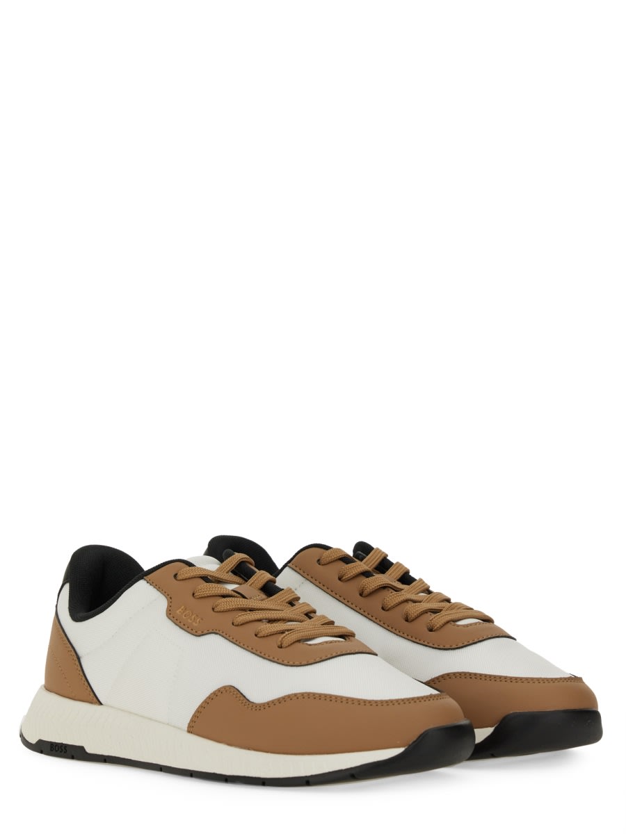 Hugo Boss Boss "titanium" Sneaker In White