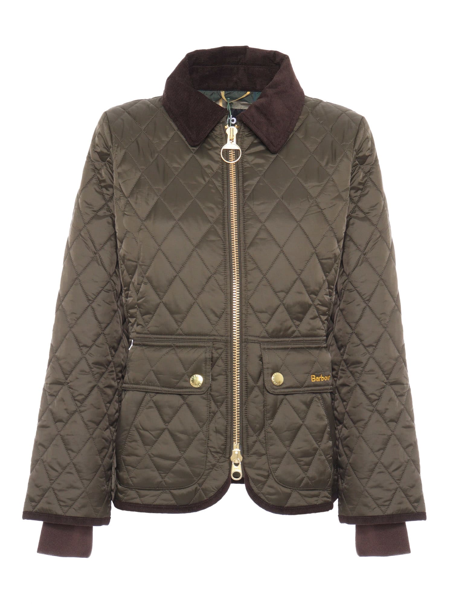 Shop Barbour Fitted Beadnell Quilt In Green