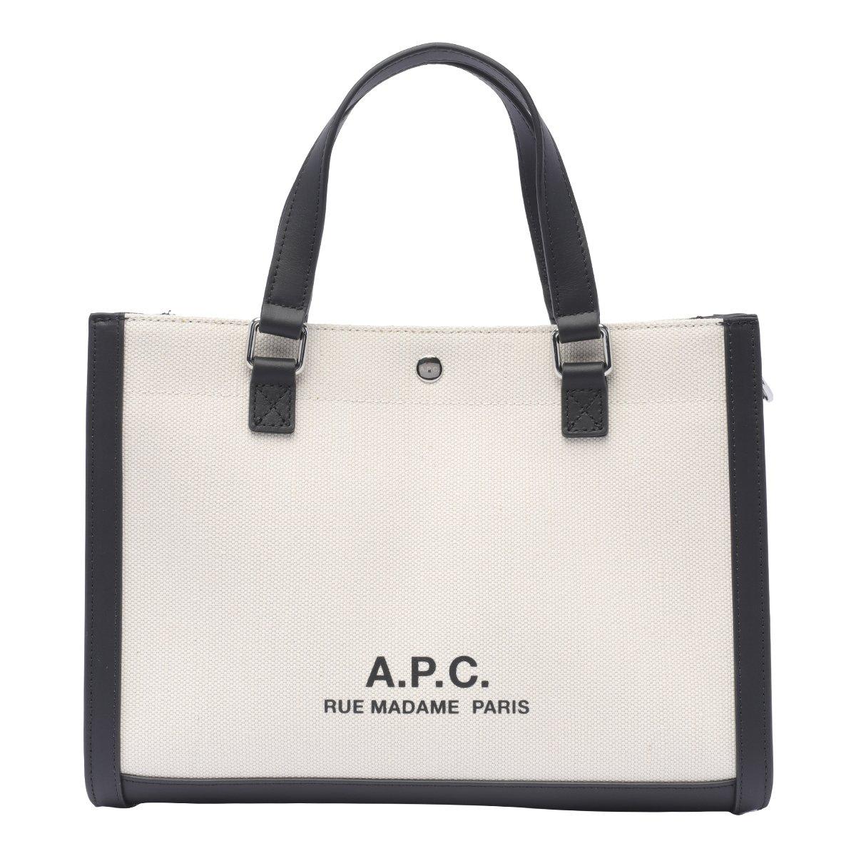 Apc Camille 2.0 Logo Printed Tote Bag In Noir