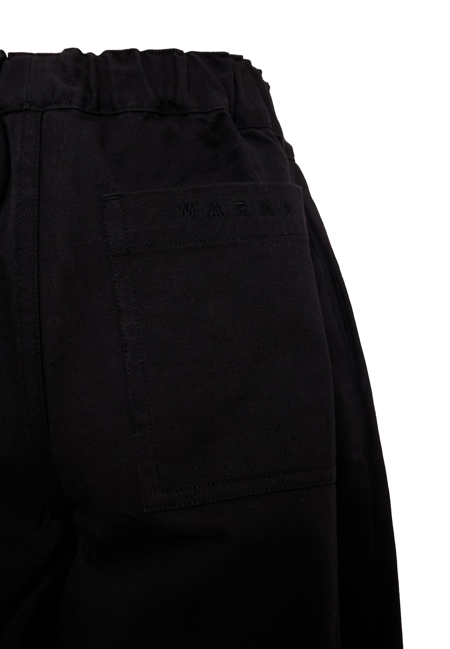 Marni Black Trousers For Boy With Logo In Black