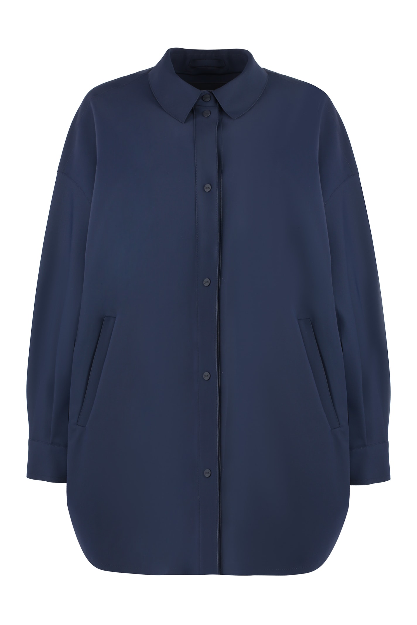 Shop Herno Technical Fabric Overshirt In Blue