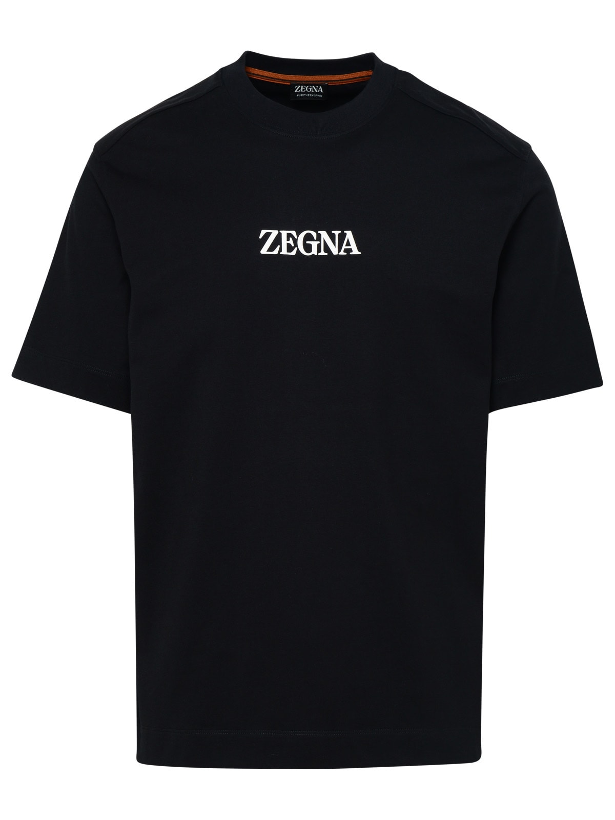 Shop Zegna Black Cotton T-shirt In Nero