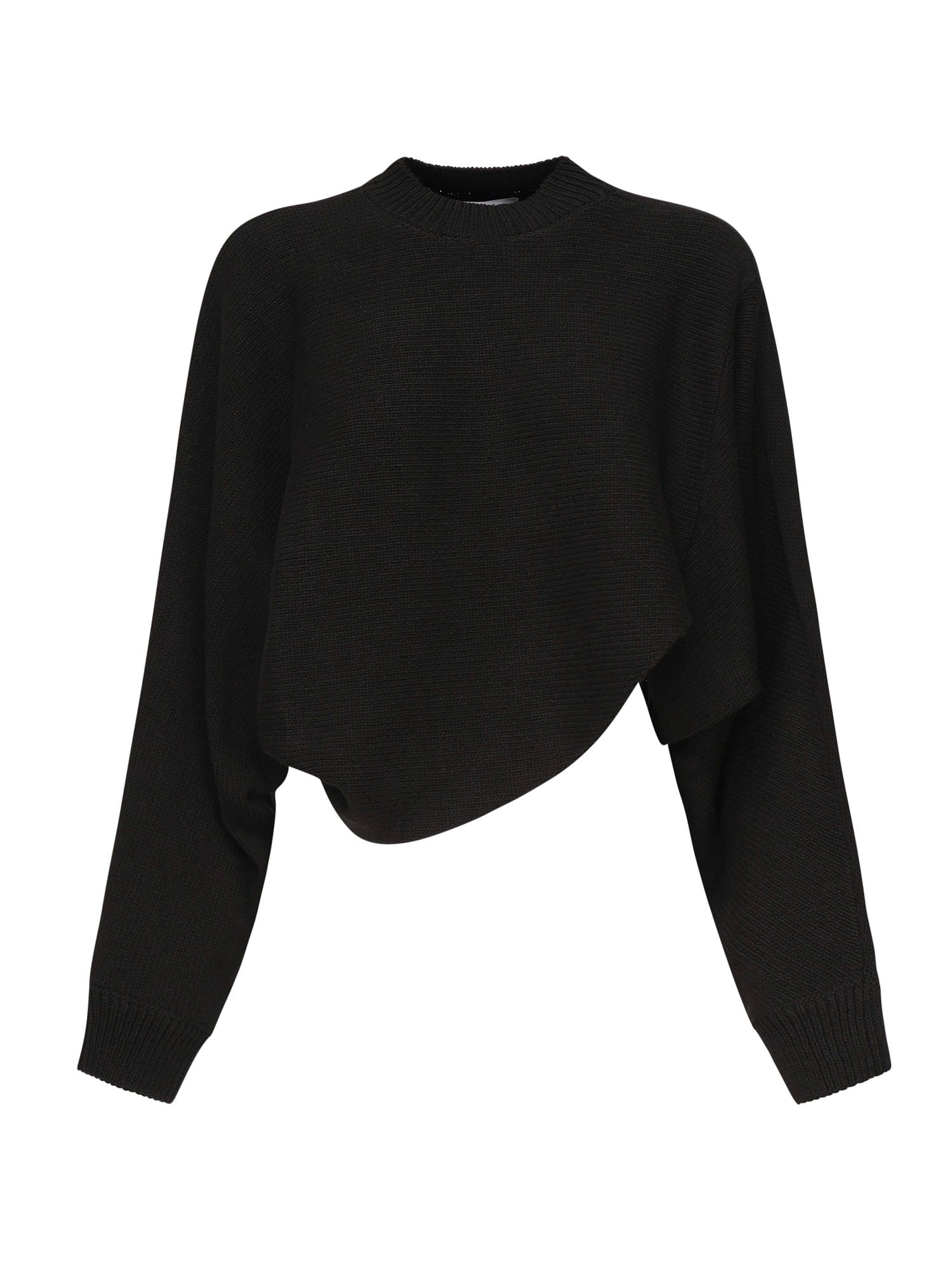 Alaïa Asymmetrical Sweater In Black
