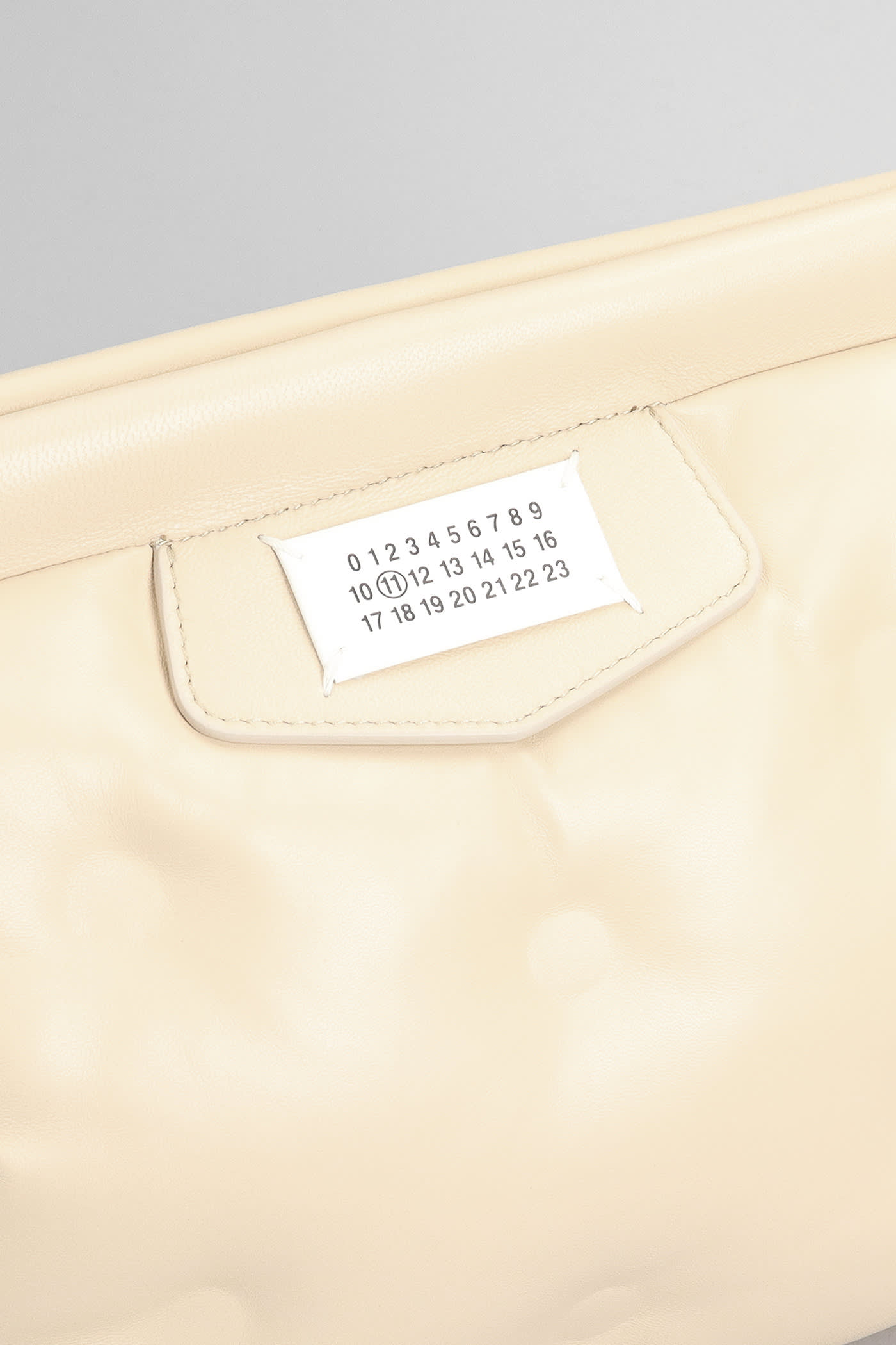 Shop Maison Margiela Glam Slam Shoulder Bag In Beige Leather