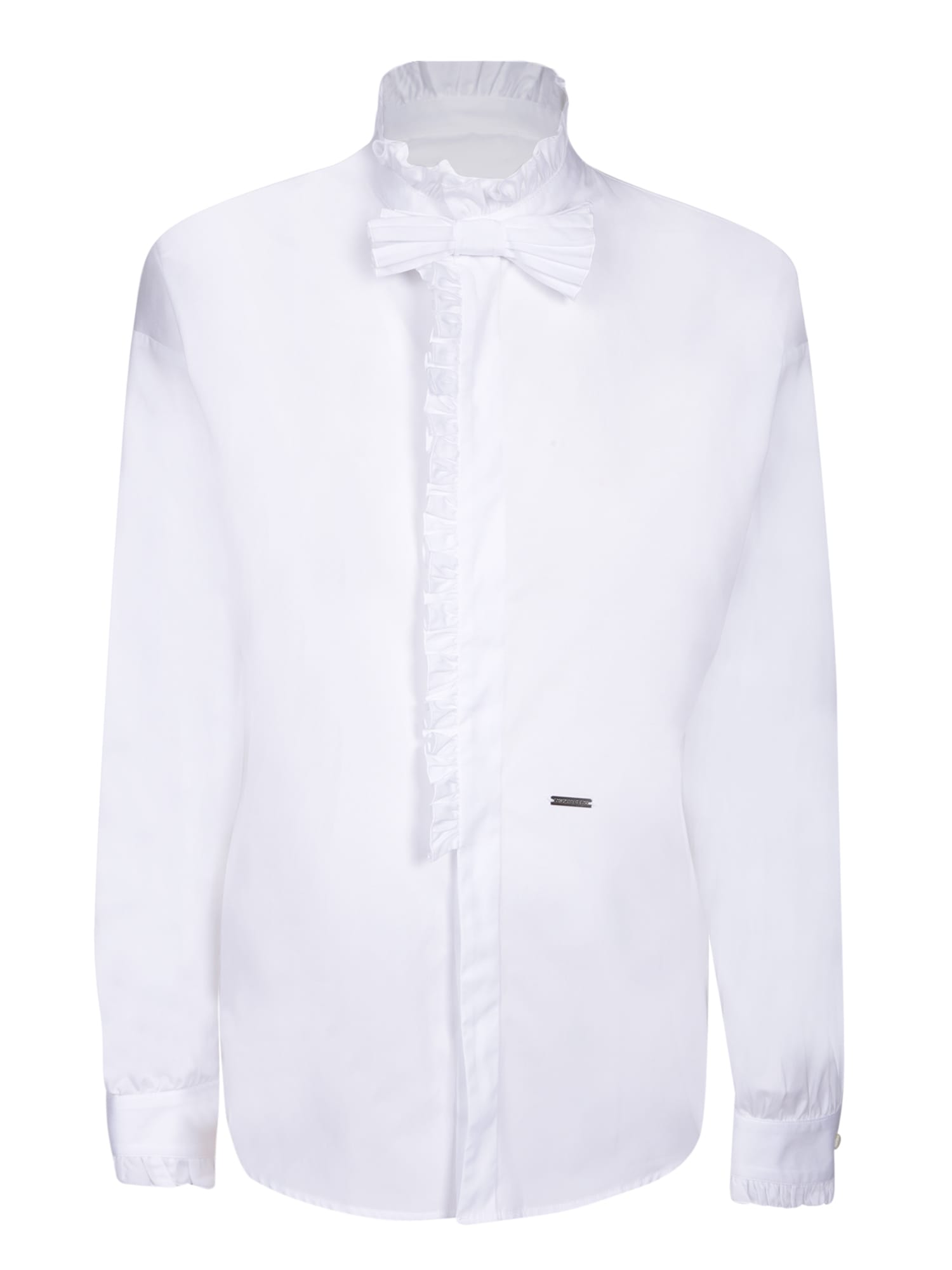 DSQUARED2 BOW TIE WHITE SHIRT