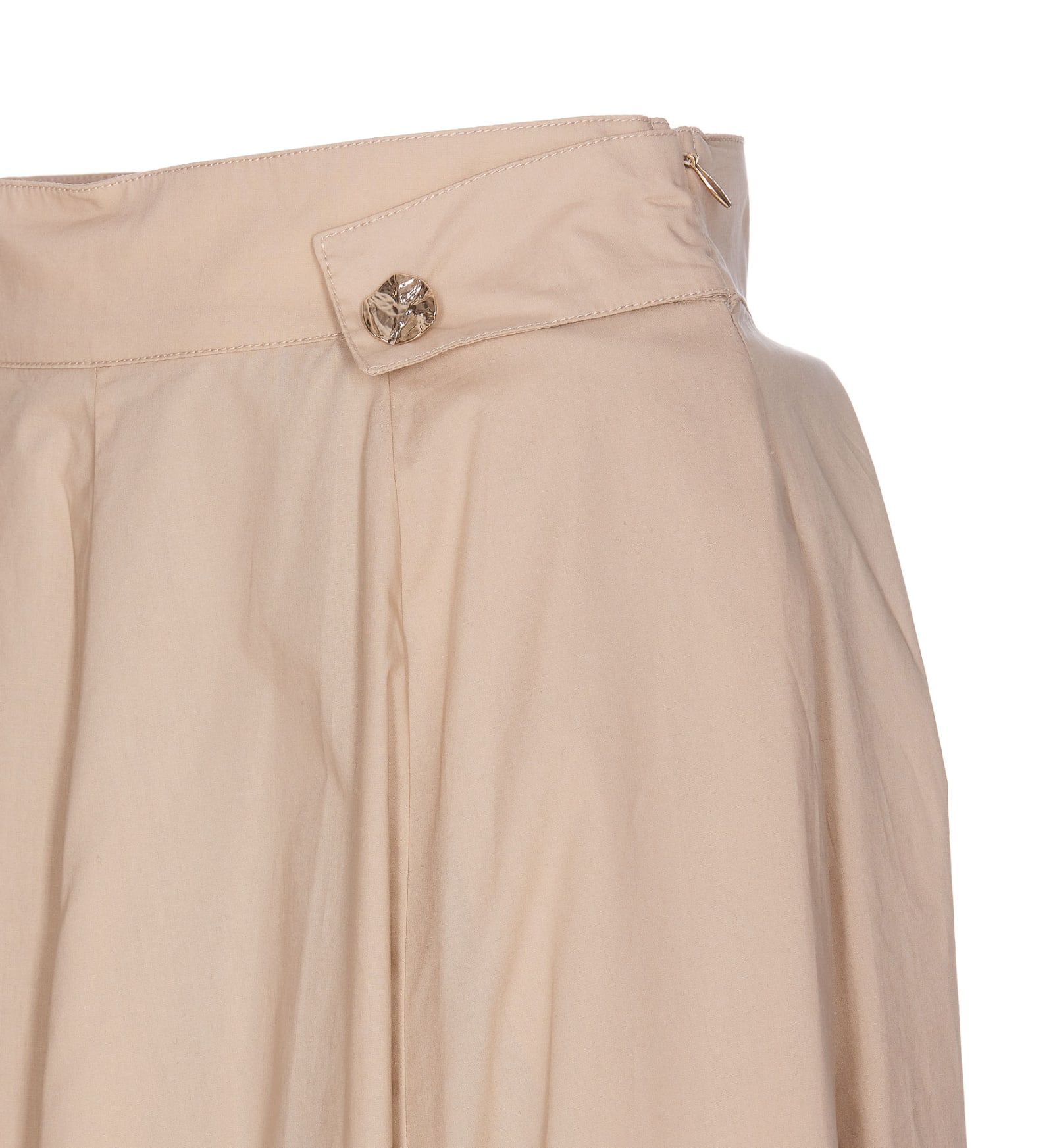 Shop Liu •jo Maxi Skirt In Beige