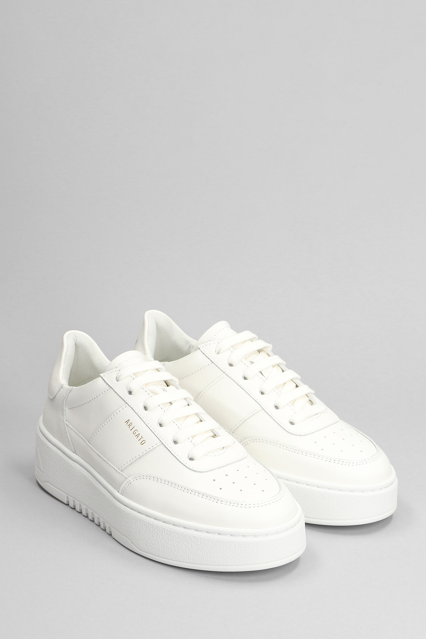 Shop Axel Arigato Orbit Vintage Sneakers In White Leather