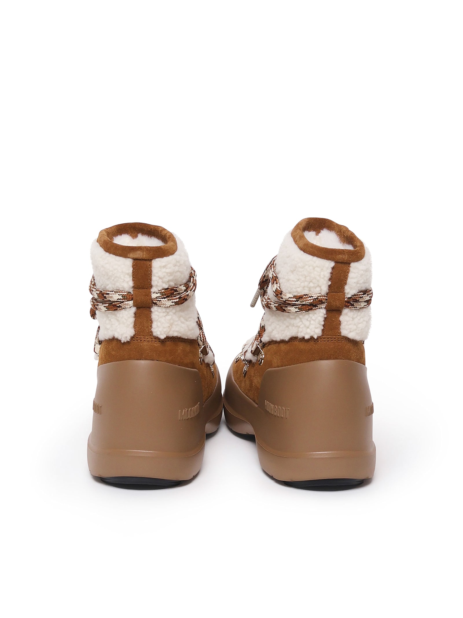 Moon Boot Luna Boot Shearling Boots In Brown
