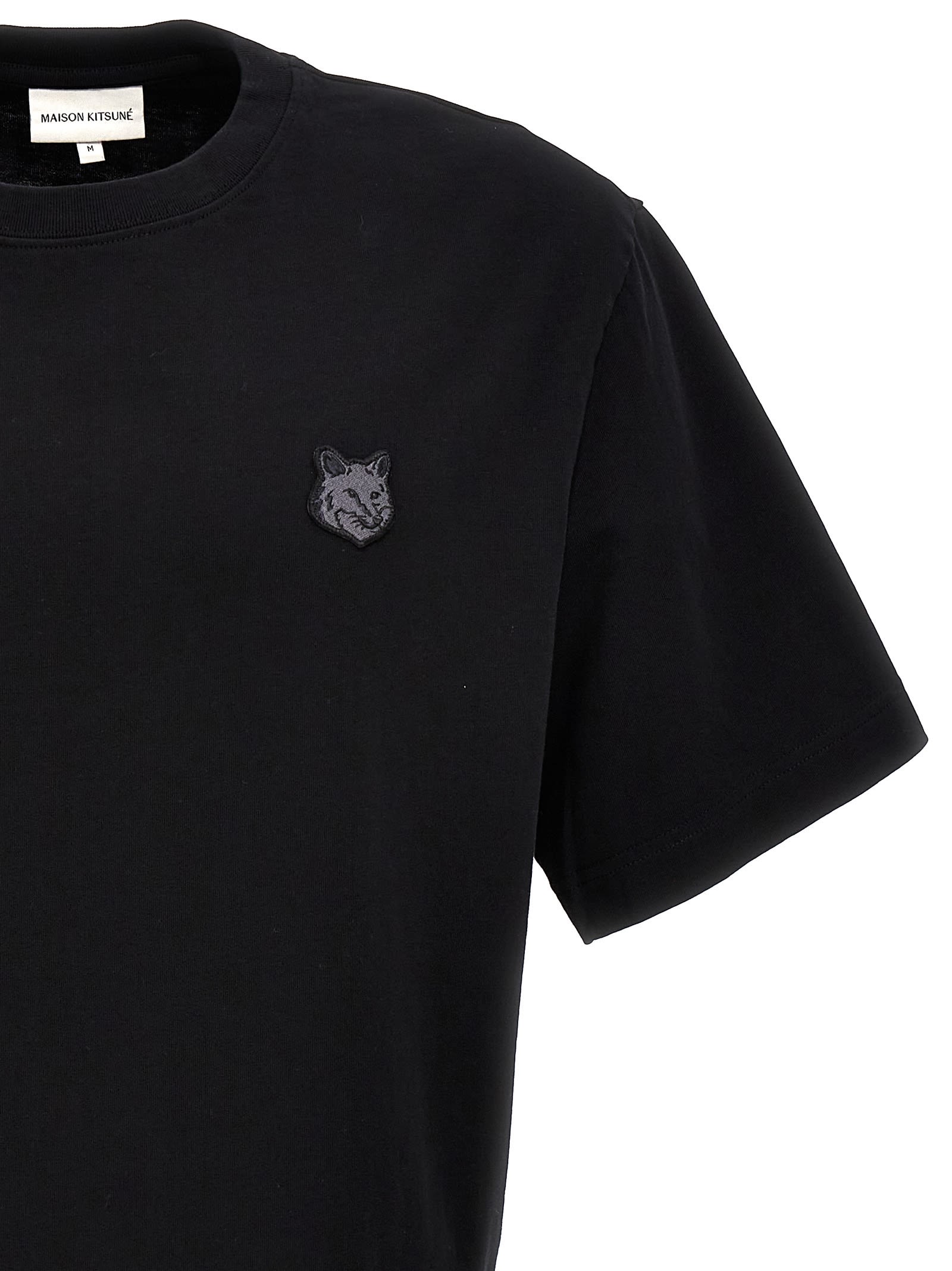 Shop Maison Kitsuné Tonal Fox Head T-shirt In Black