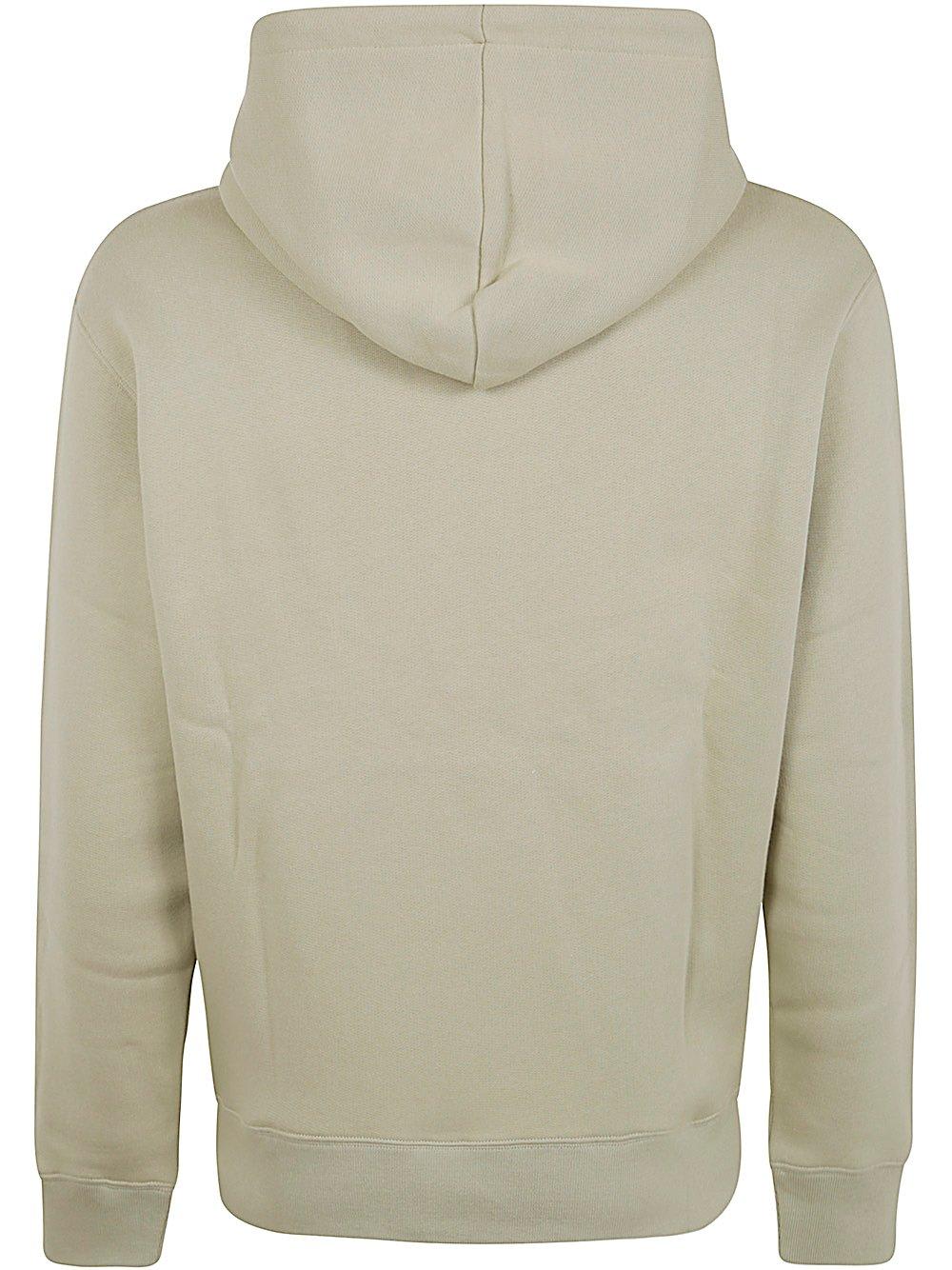 Shop Maison Kitsuné Bold Fox Head Patch Drawstring Hoodie In Green