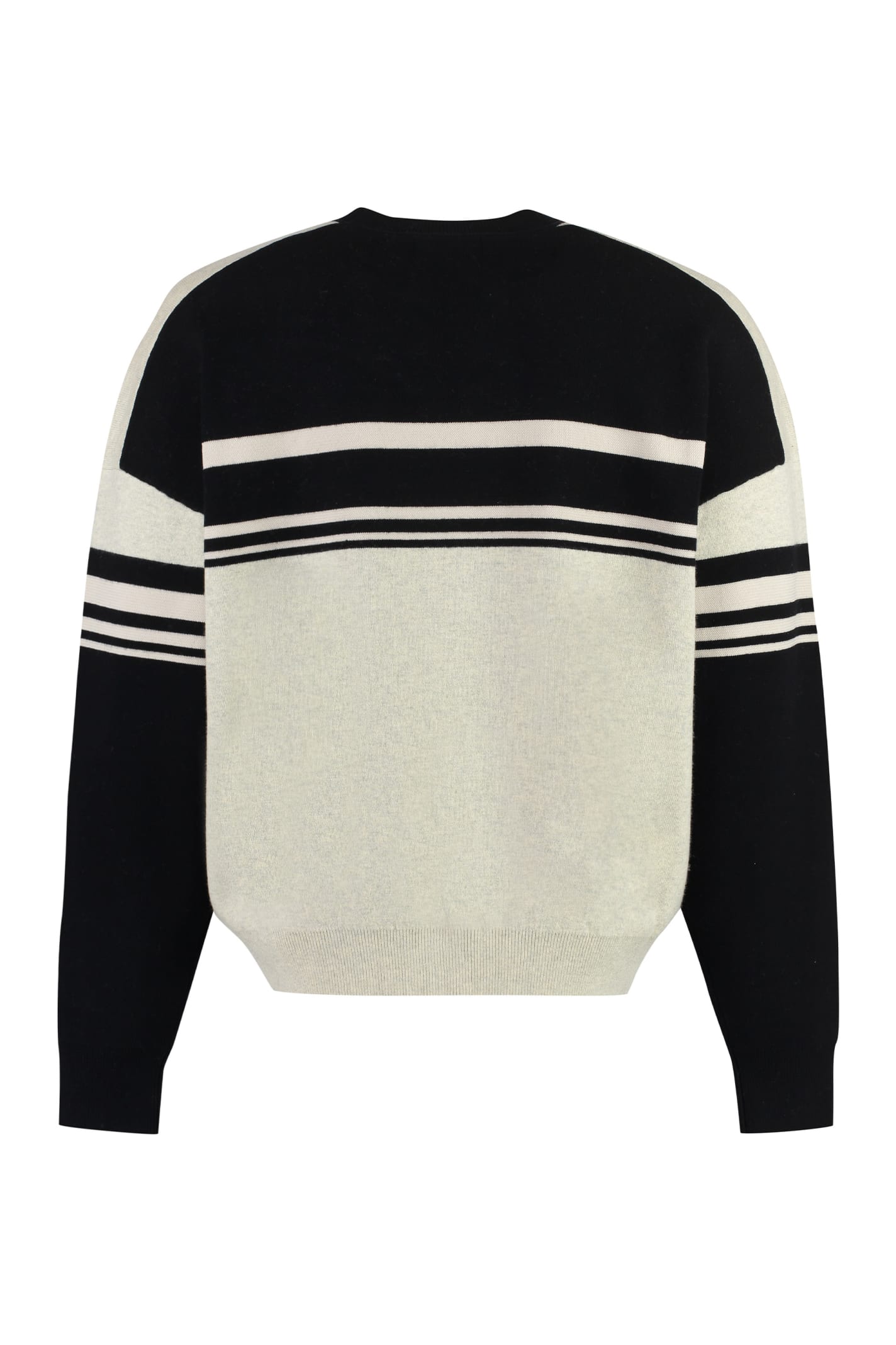 Shop Isabel Marant Cotton Blend Crew-neck Sweater In Ecru