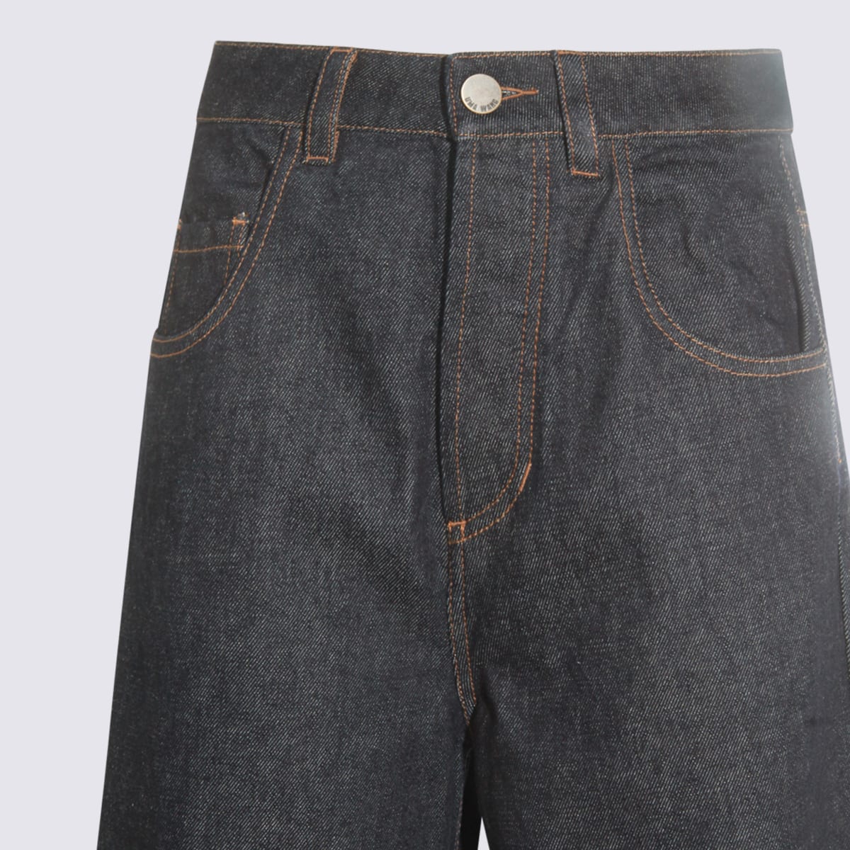 Uma Wang Patch-pocket Straight-leg Trousers In Blue