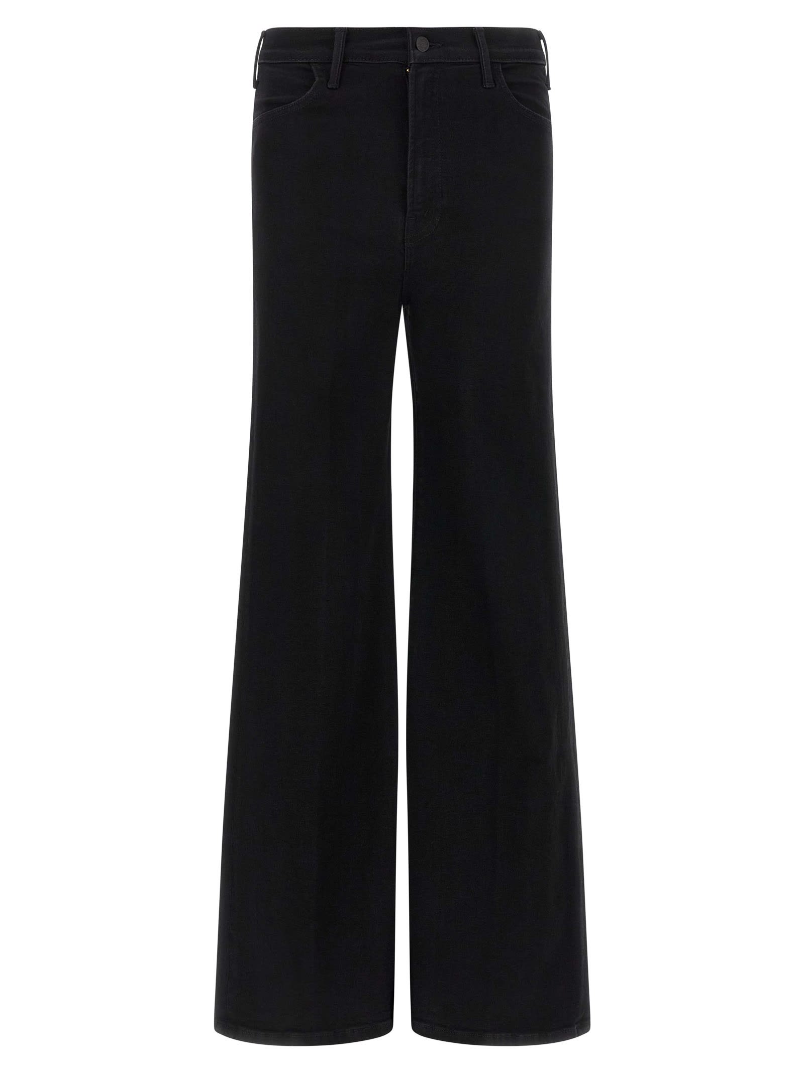 Mother The Hustler Roller Sneak Denim Jeans In Black
