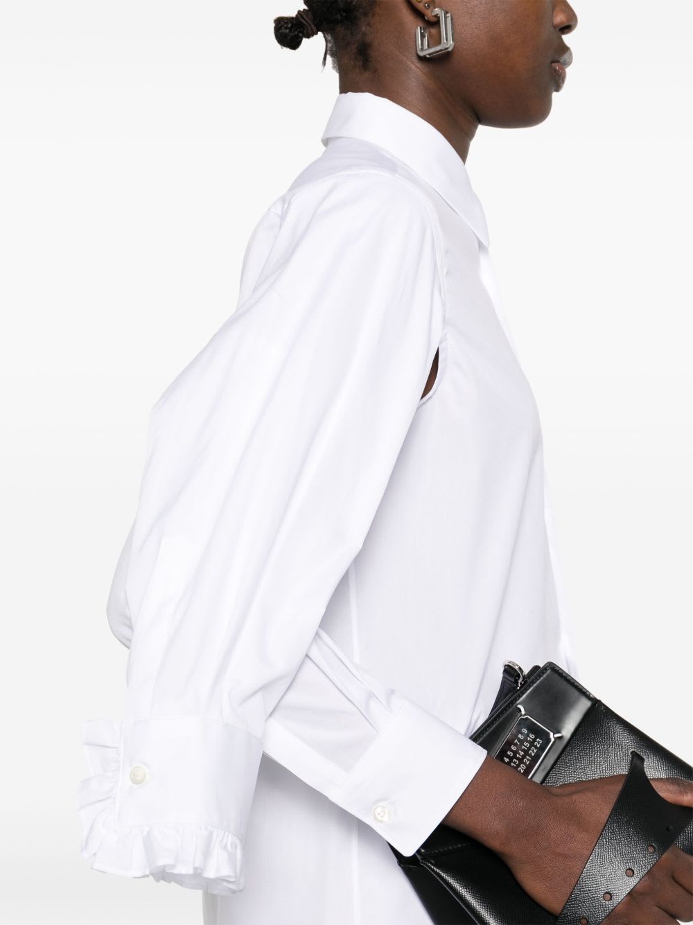 Comme Des Garçons Long Sleeve Shirt In White