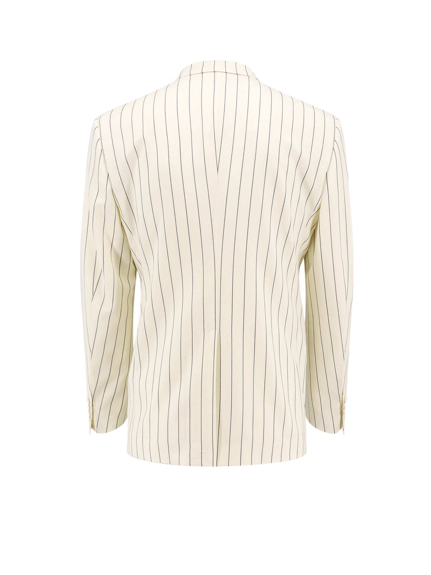 Shop Dolce & Gabbana Blazer In Rigato (white)