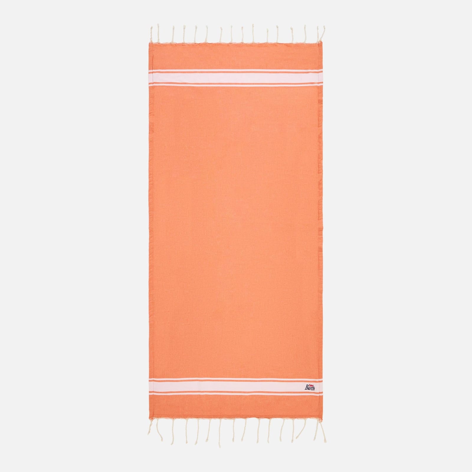 Mc2 Saint Barth Fluo Orange Fouta Towel Doubled With Sponge
