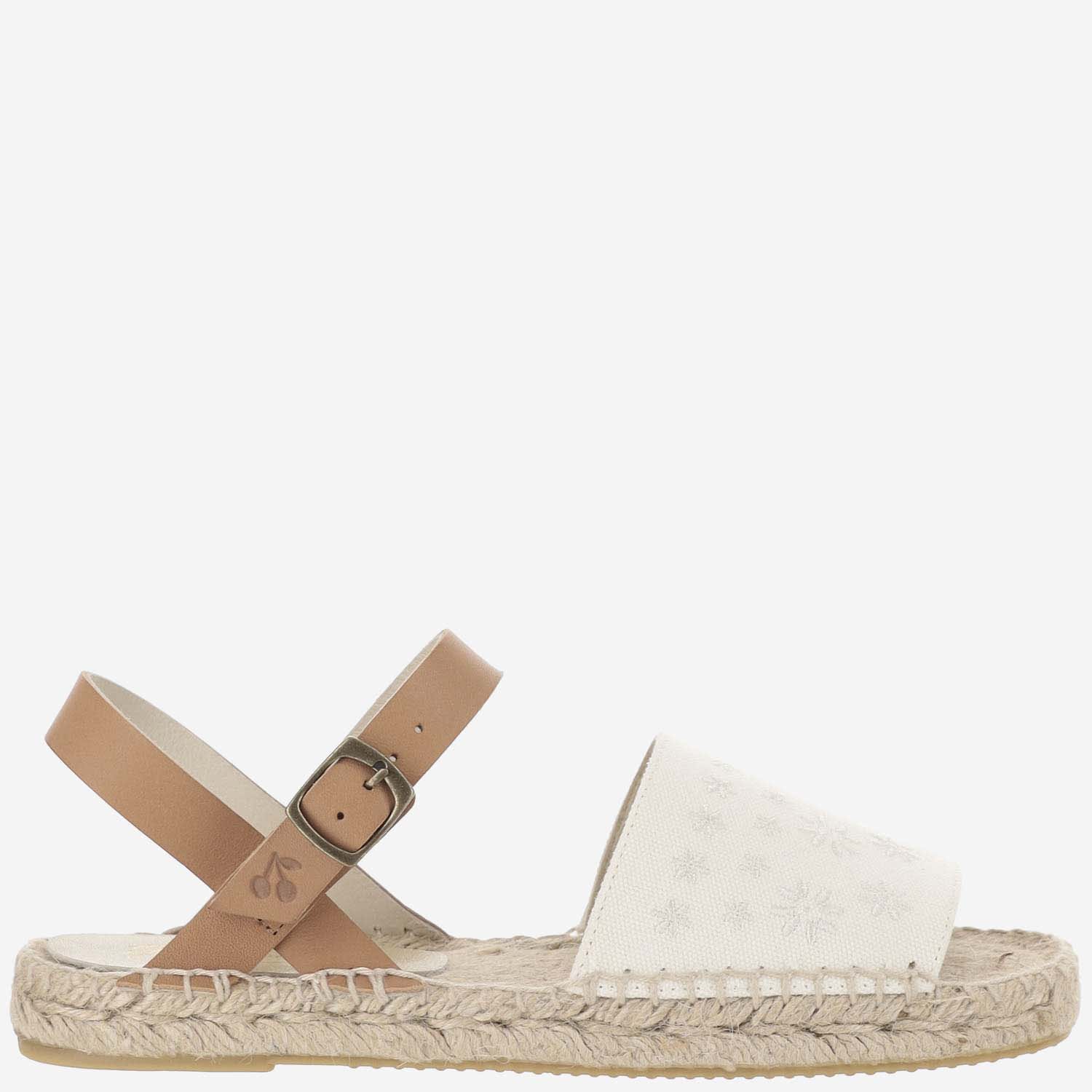 Shop Bonpoint Fava Leather Sandals In White