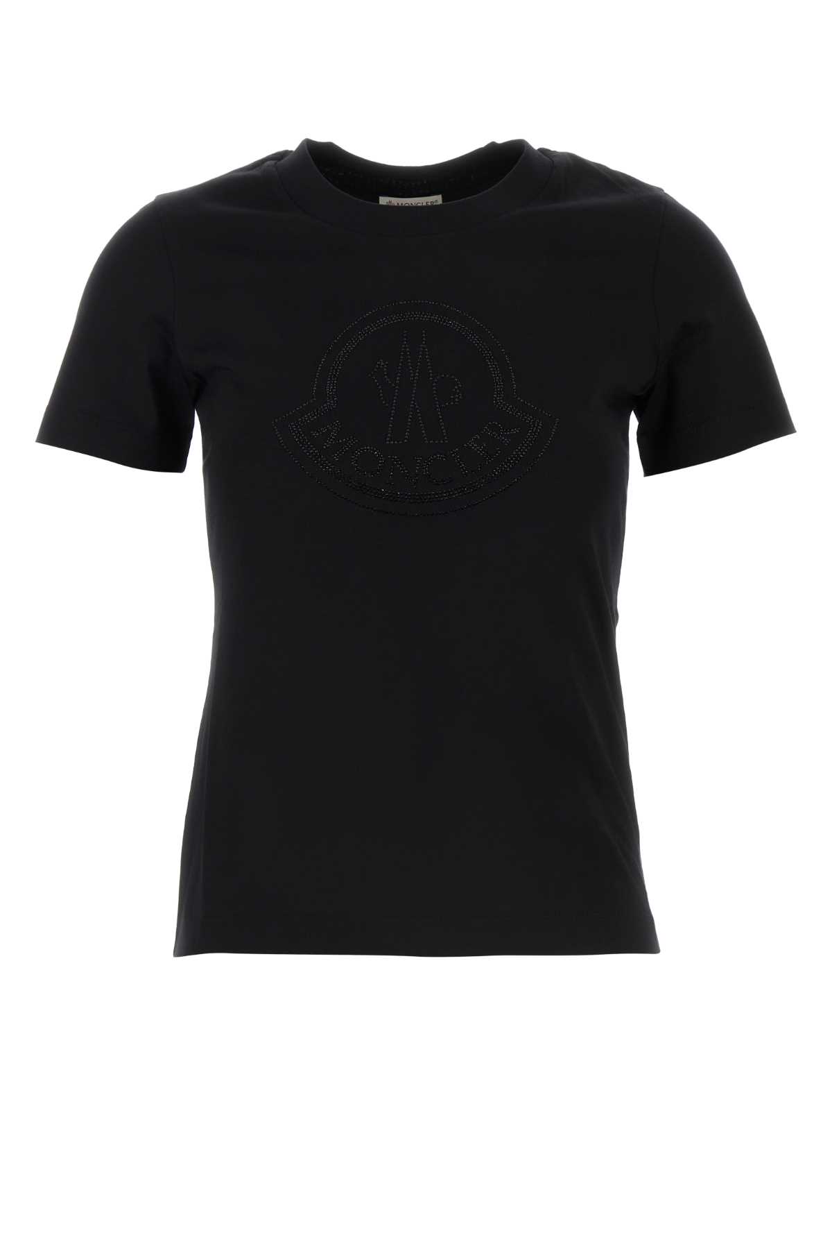 Moncler Black Cotton T-shirt