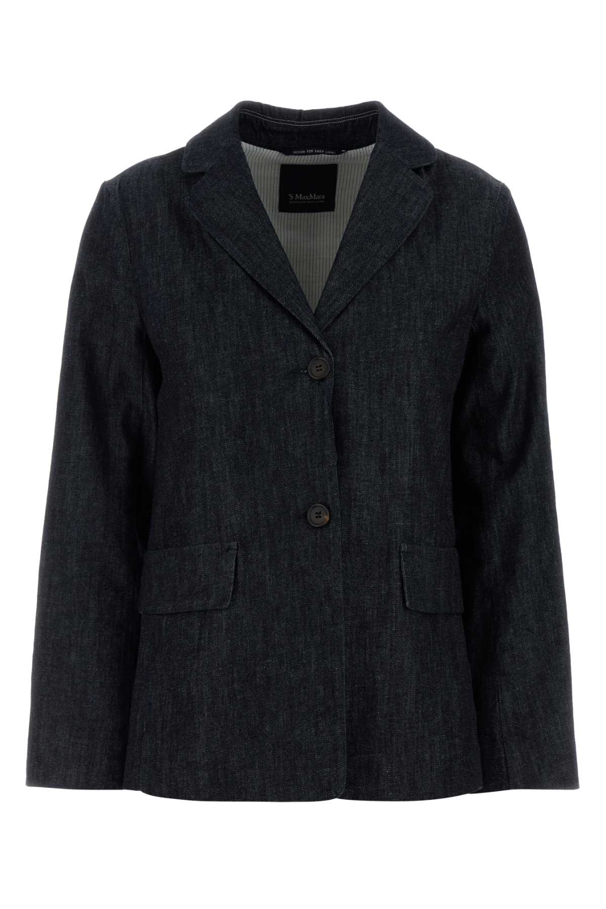 S Max Mara Dark Blue Denim Leone Blazer