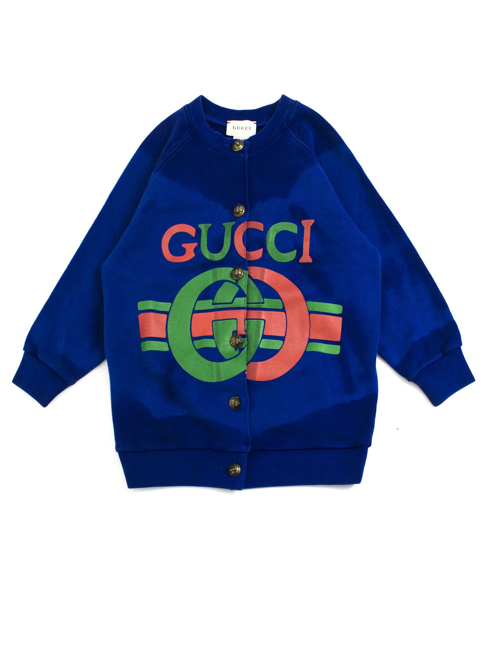 Gucci Blue Cotton Jersey Sweatshirt