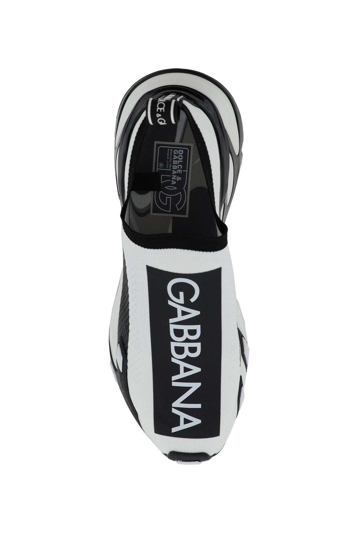 Shop Dolce & Gabbana Sorrento Sneakers In Bianco Nero Bianco (white)