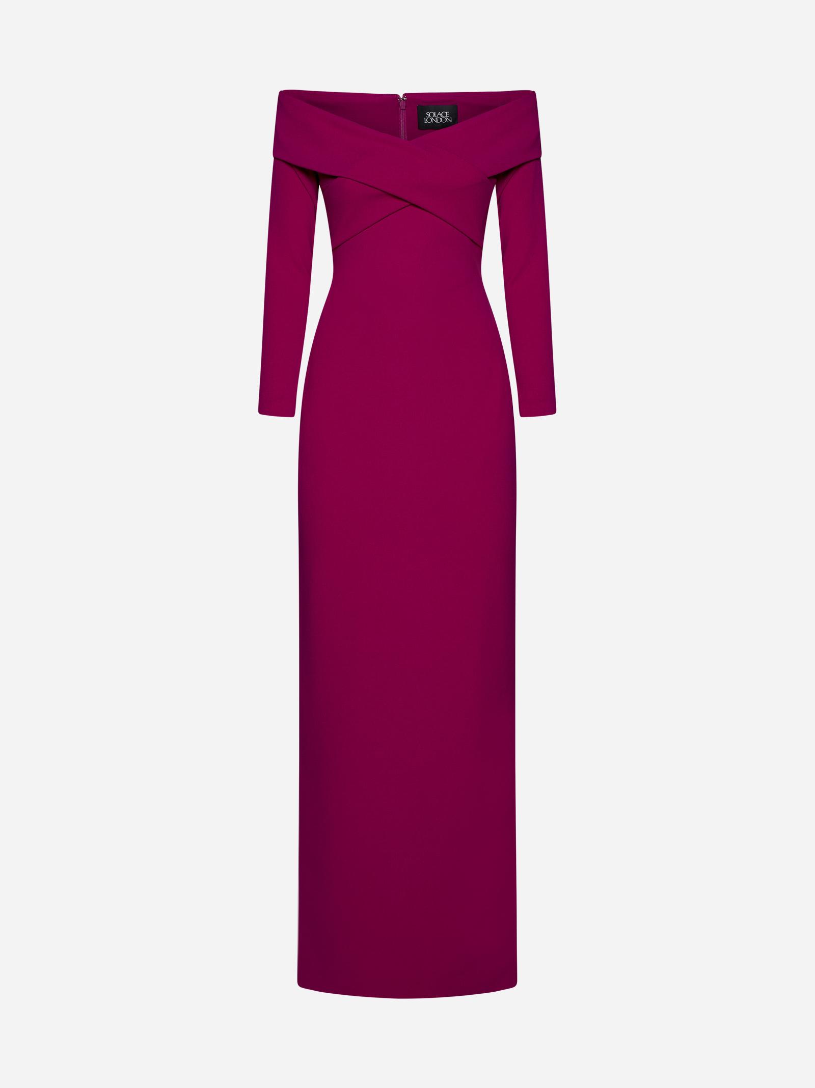 Shop Solace London Galia Maxi Dress In Fuchsia