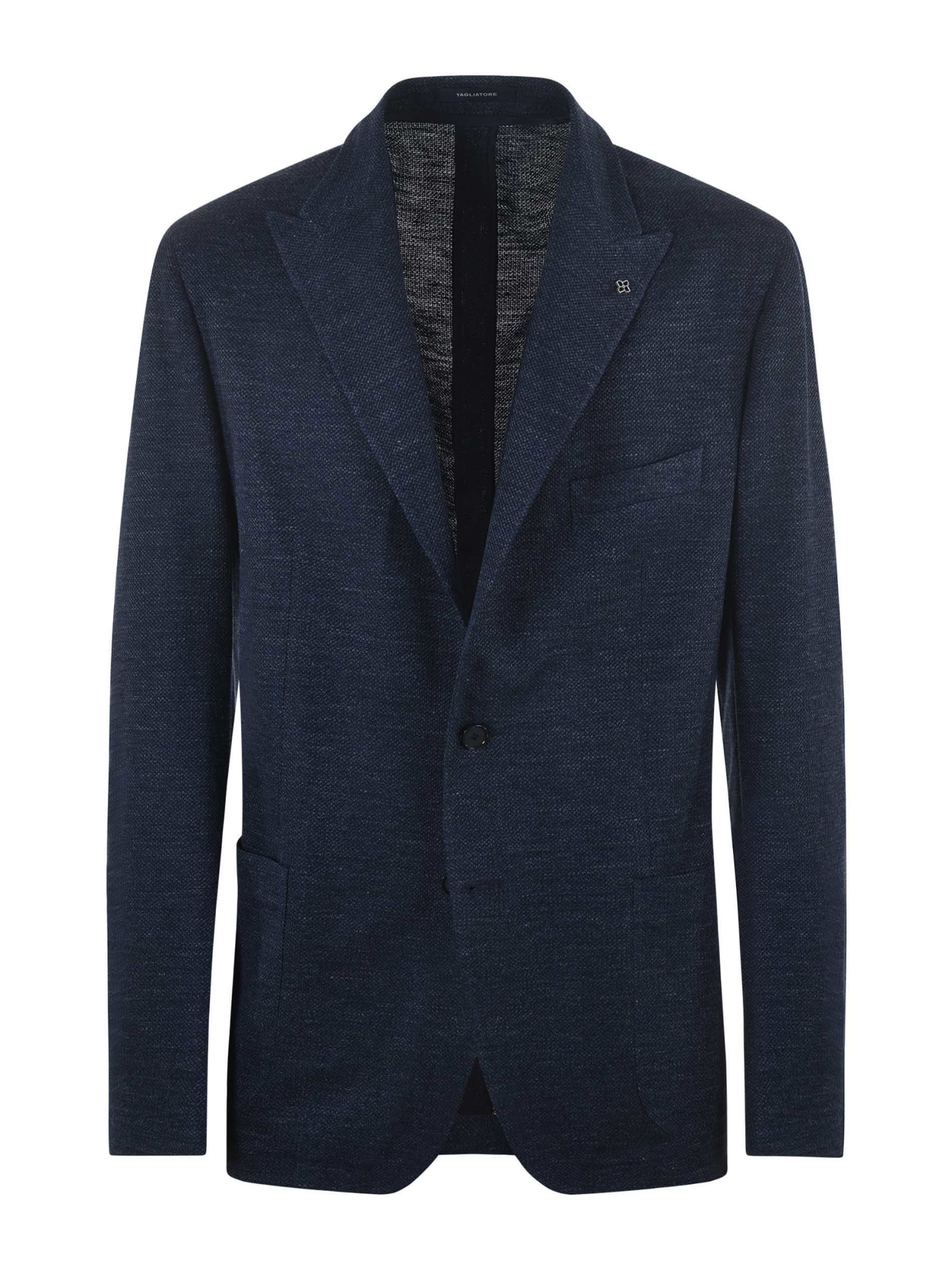 Shop Tagliatore Jacket In Blue