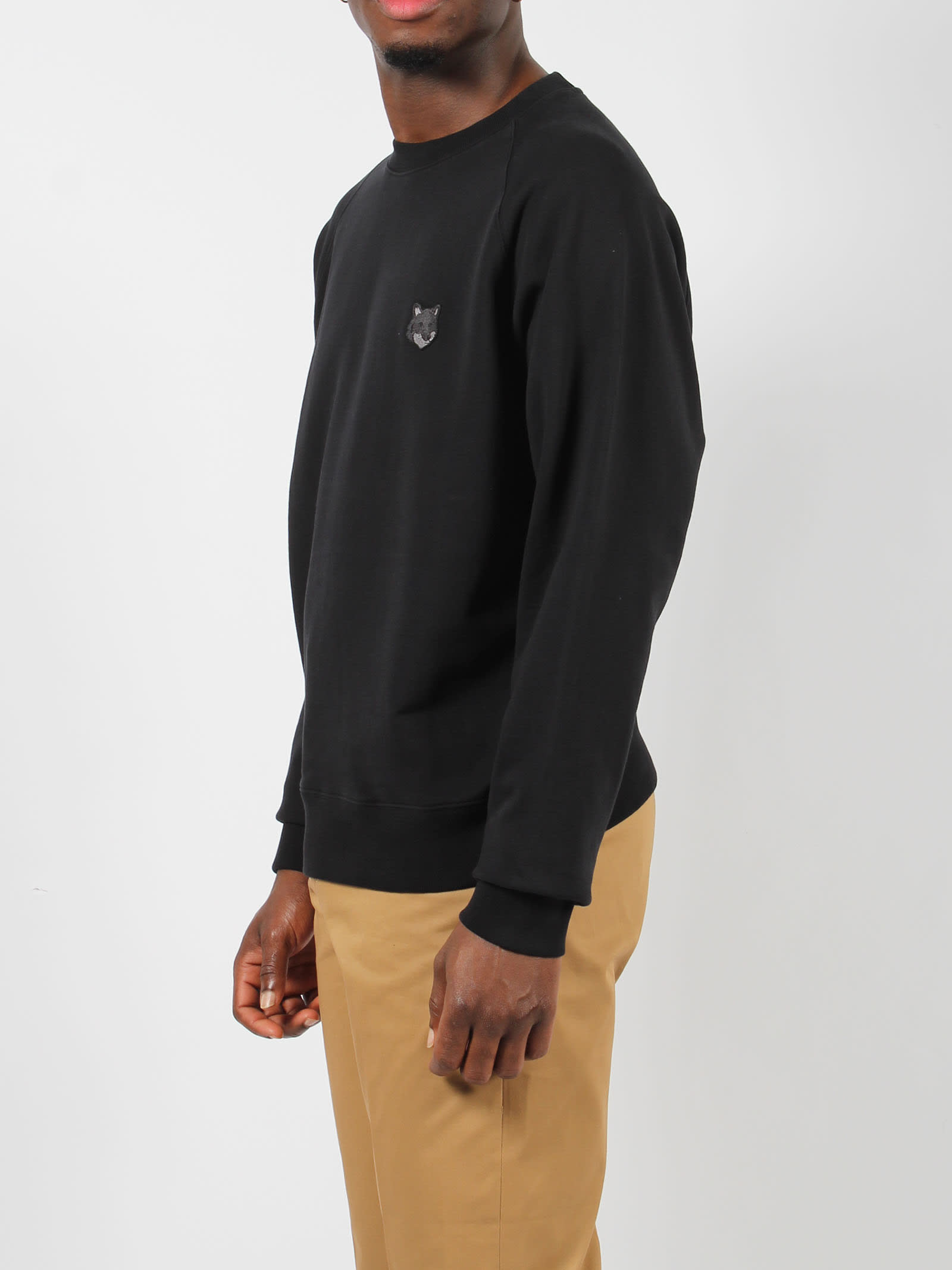 Shop Maison Kitsuné Bold Fox Head Patch Oversize Sweatshirt In Black