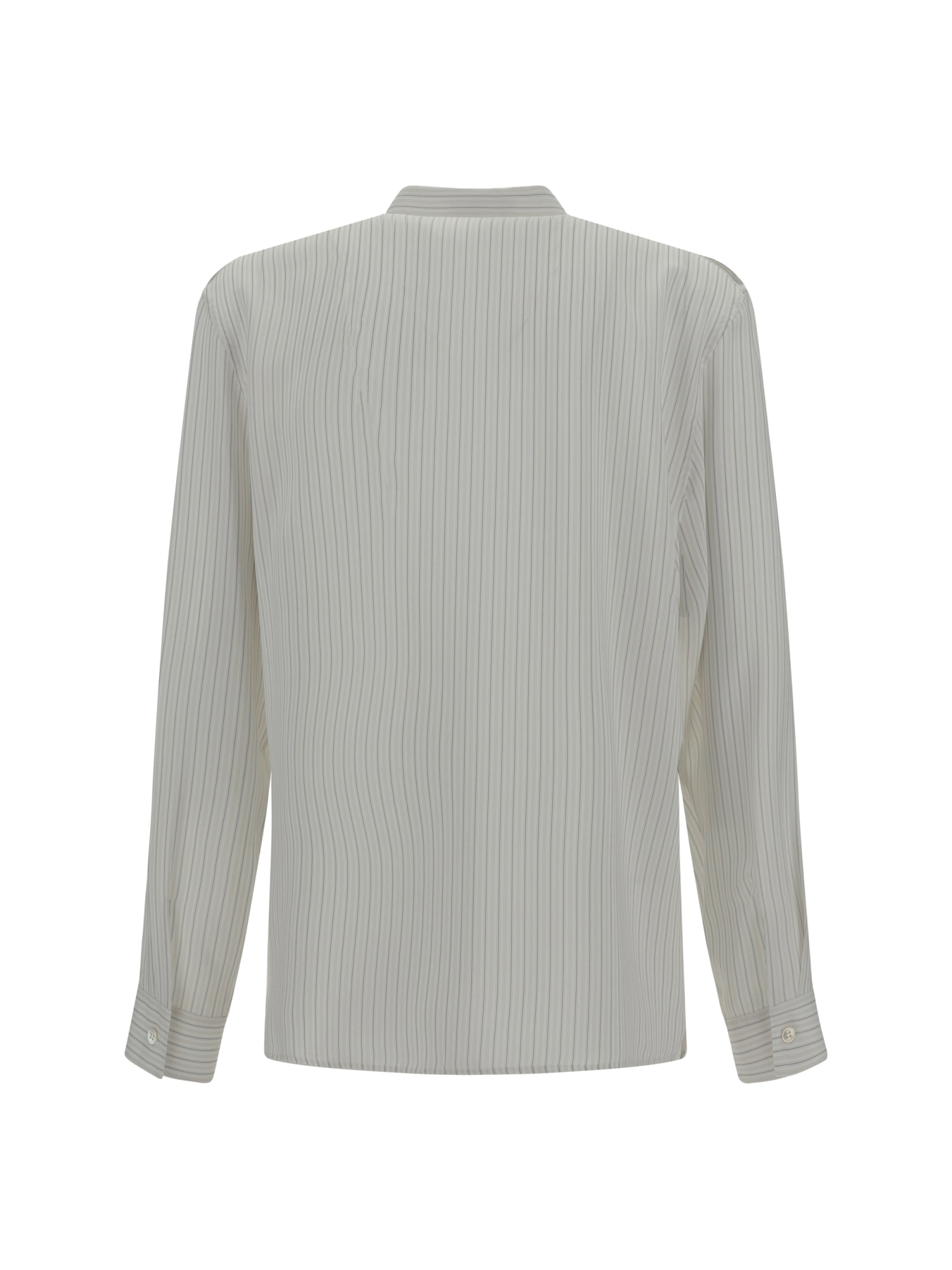 Shop Saint Laurent Shirt In Beige/gris/noir