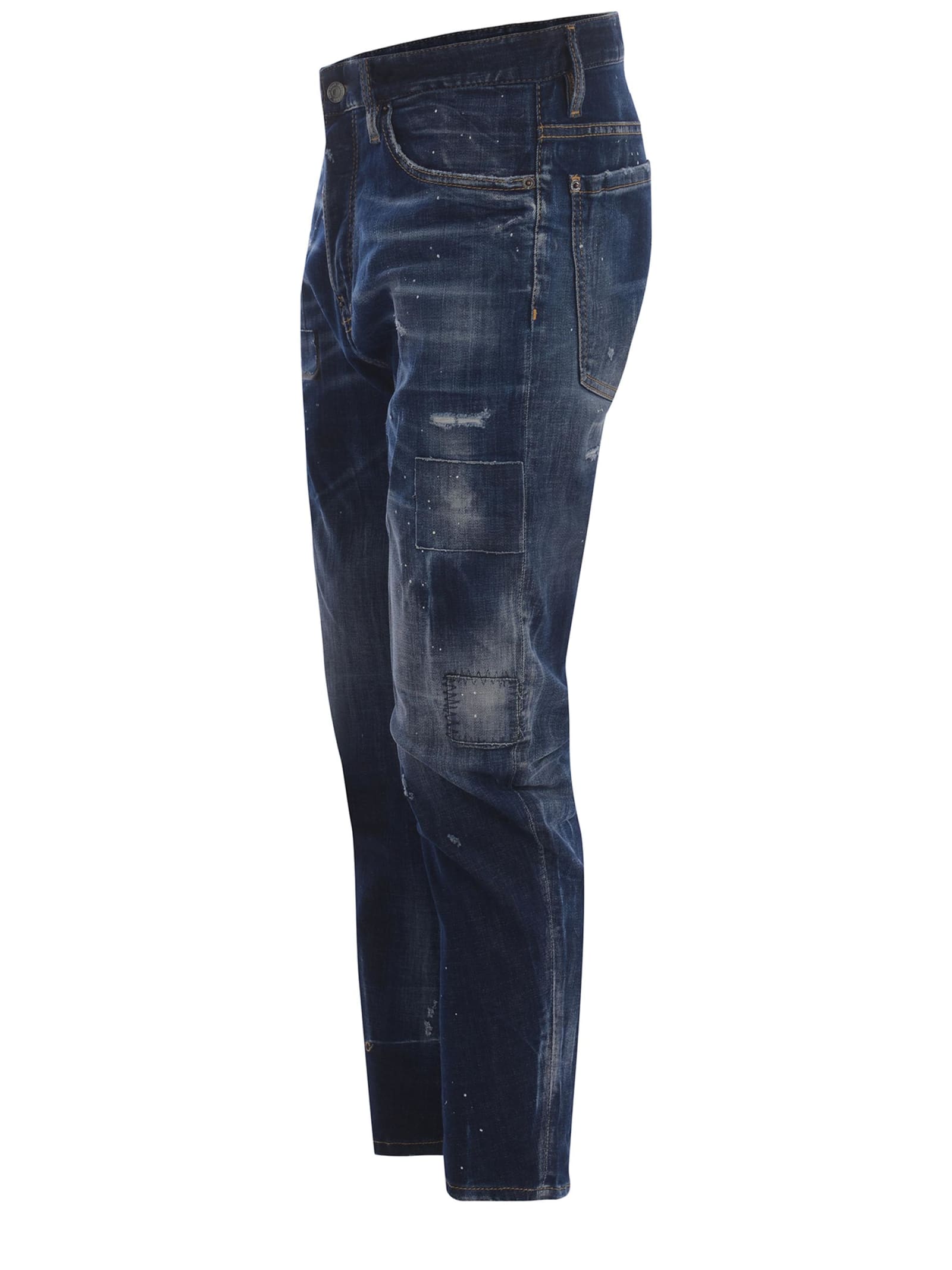 Shop Dsquared2 Jeans  Bro Made Of Denim In Denim Blu