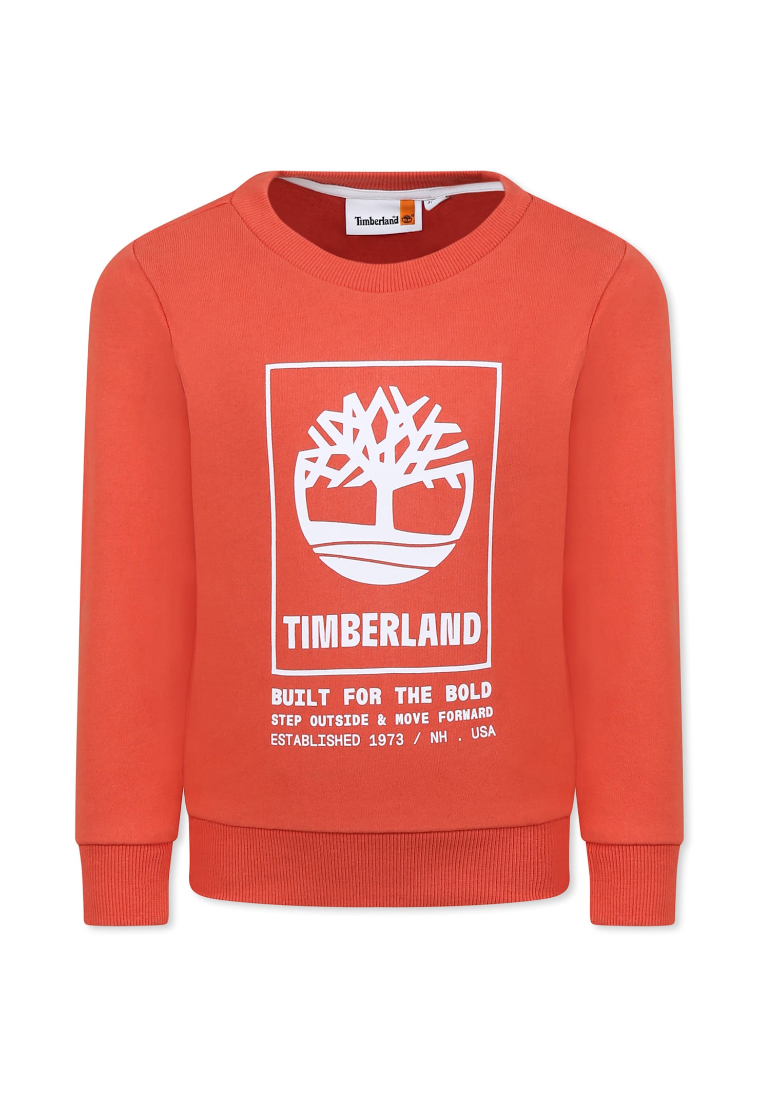 Timberland Red Sweatshirt For Boy With Logo In Red