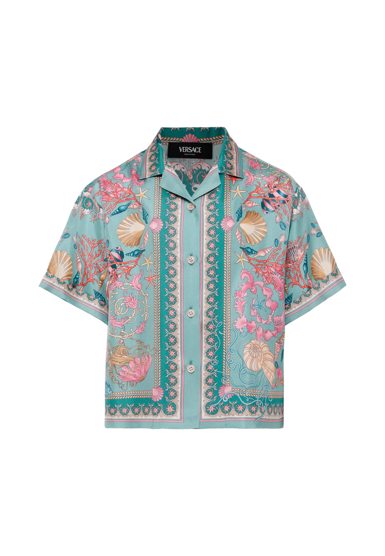 Versace Multicolor La Vacanza Shirt For Kids In Multi