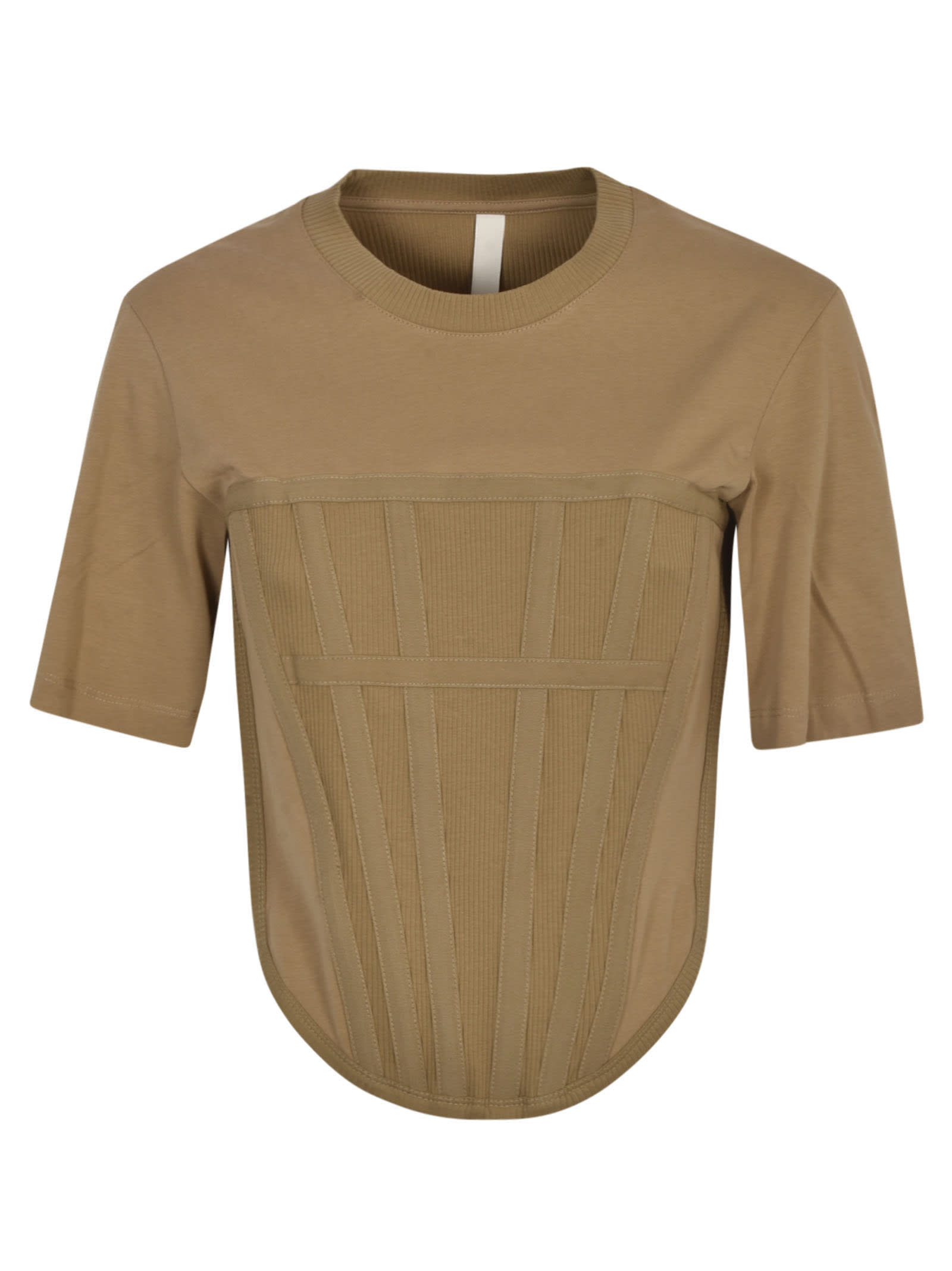 DION LEE SUSTAINABLE JERSEY CORSET T-SHIRT