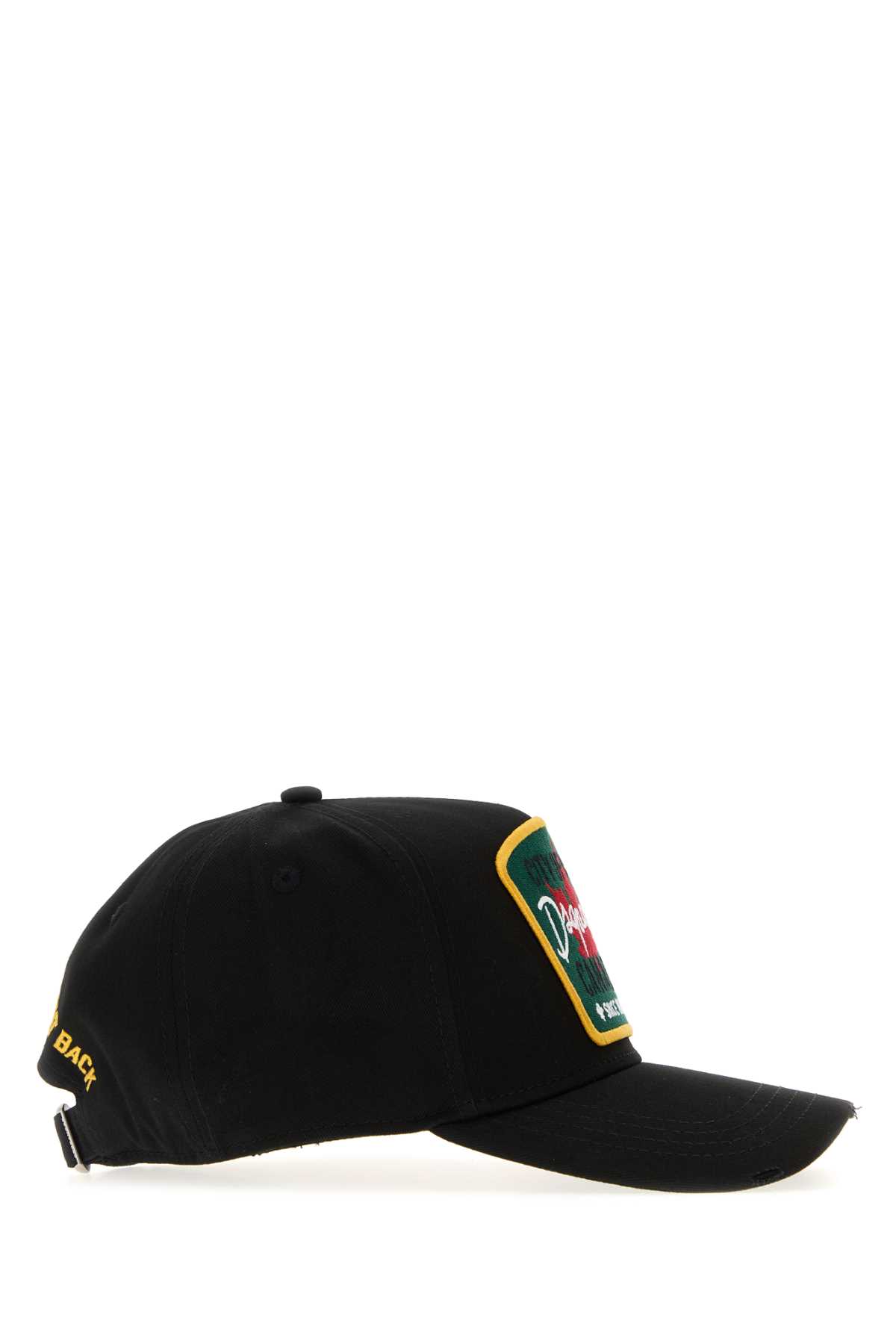 Dsquared2 Dsquared Black Gabardine Baseball Cap In Black